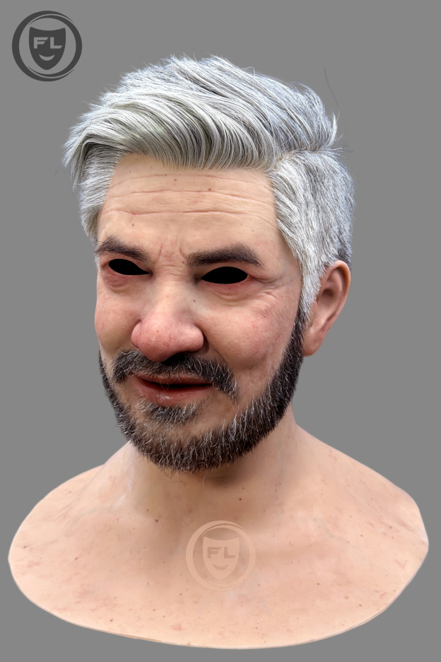 Male disguise silicone mask for cosplay and film FX