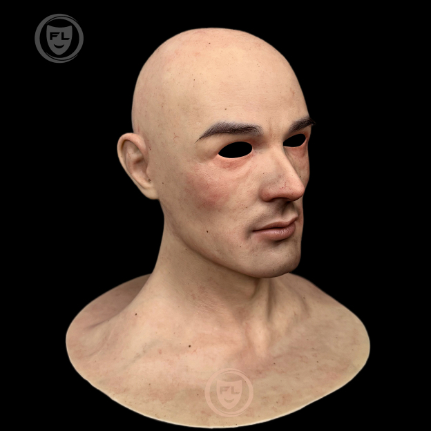 Ultra realistic silicone mask side profile