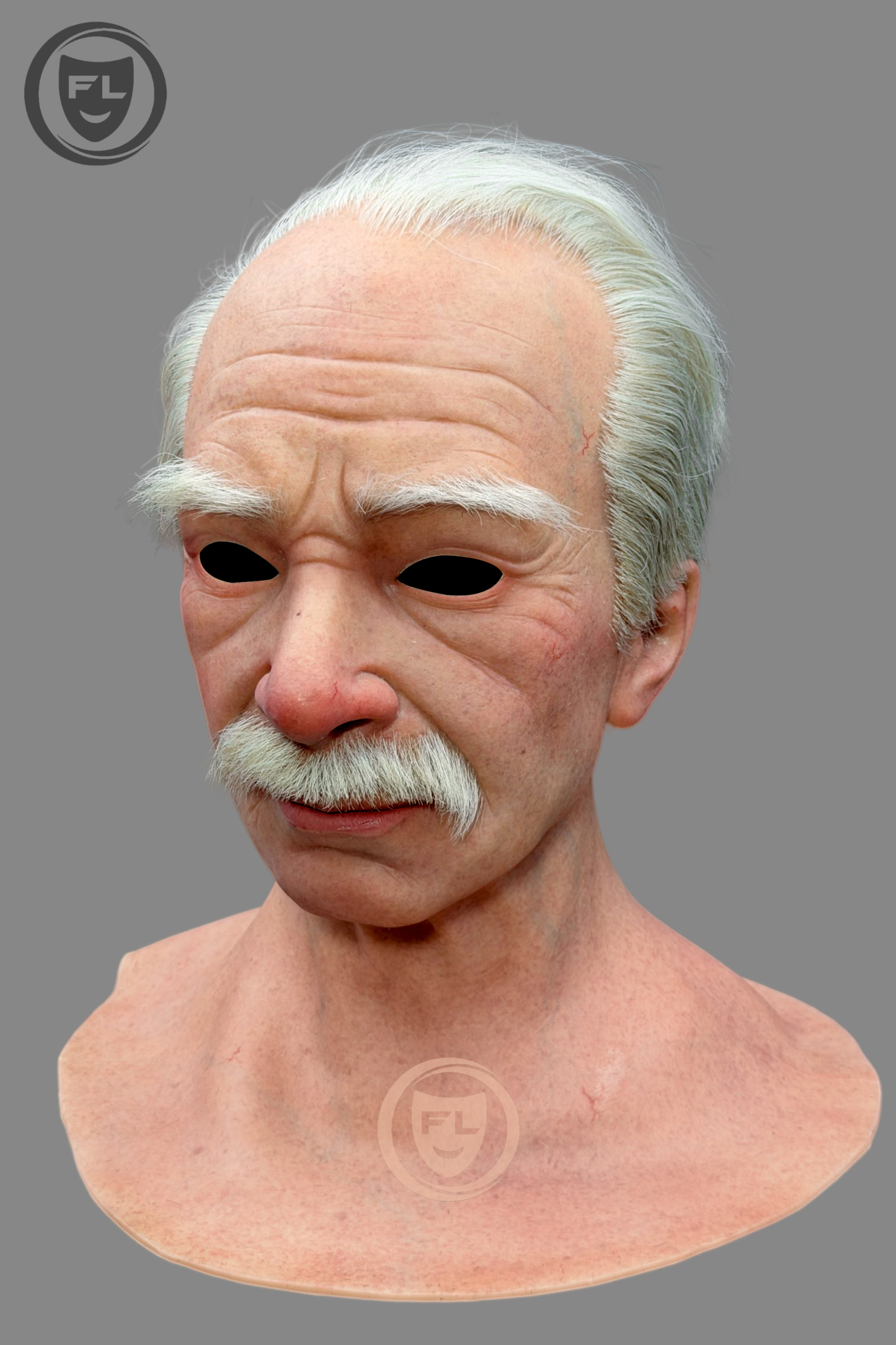 Realistic Elderly Silicone Mask – Full Head Old Man Disguise