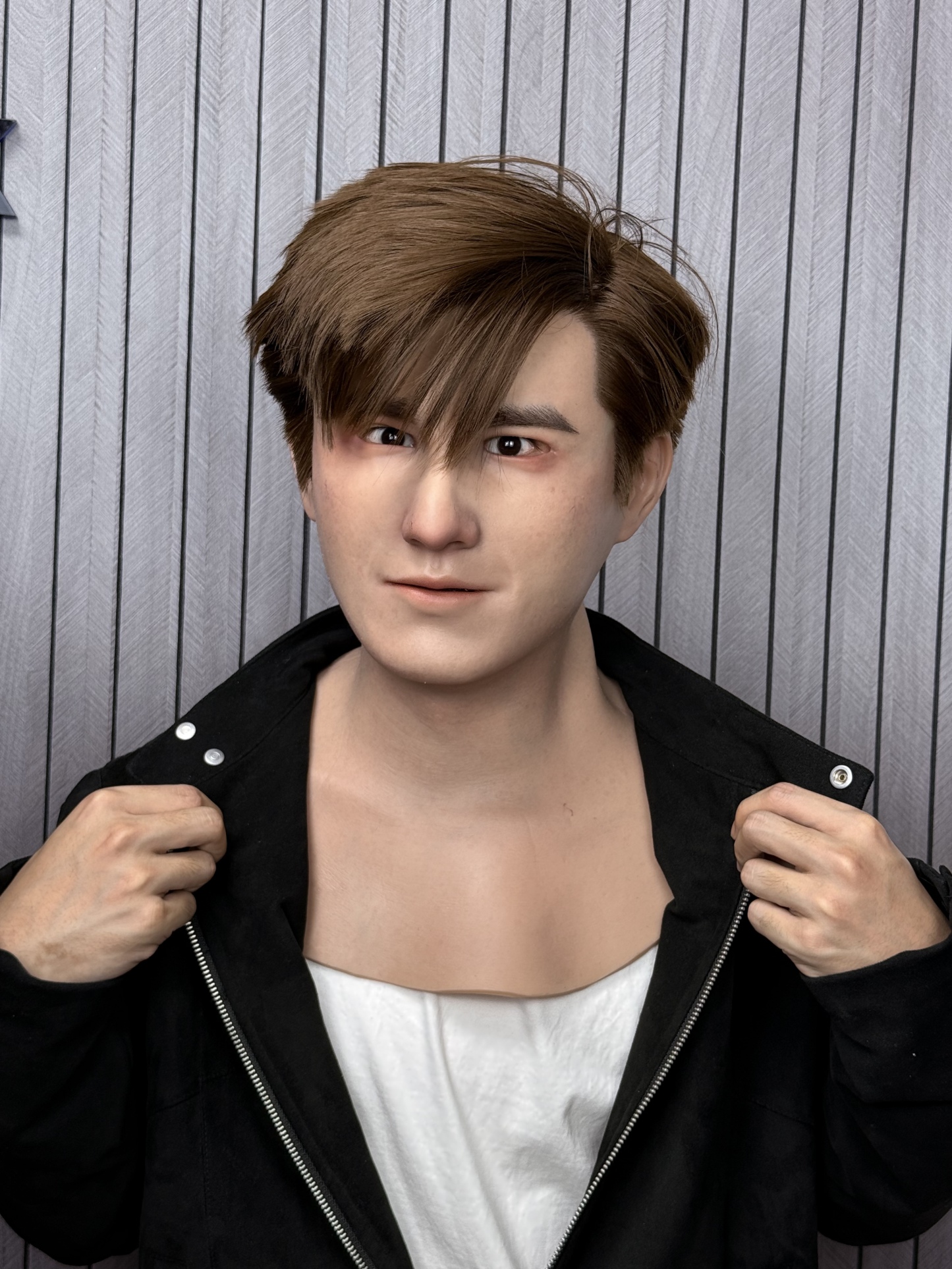 Universal Edward brown hairstyle handsome man silicone mask