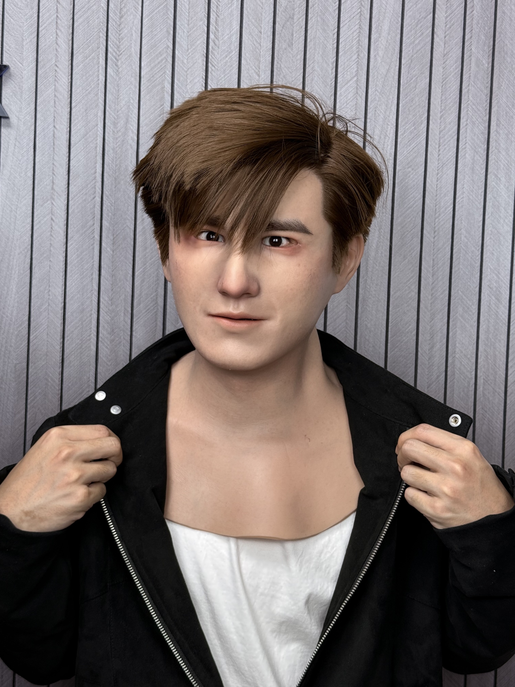 Universal Edward brown hairstyle handsome man silicone mask