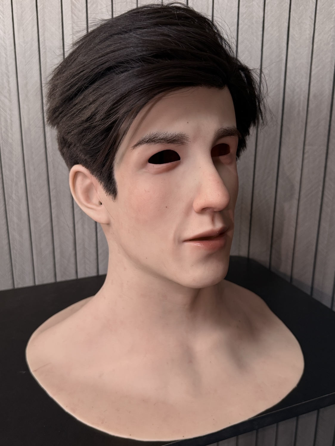 Long-haired handsome man