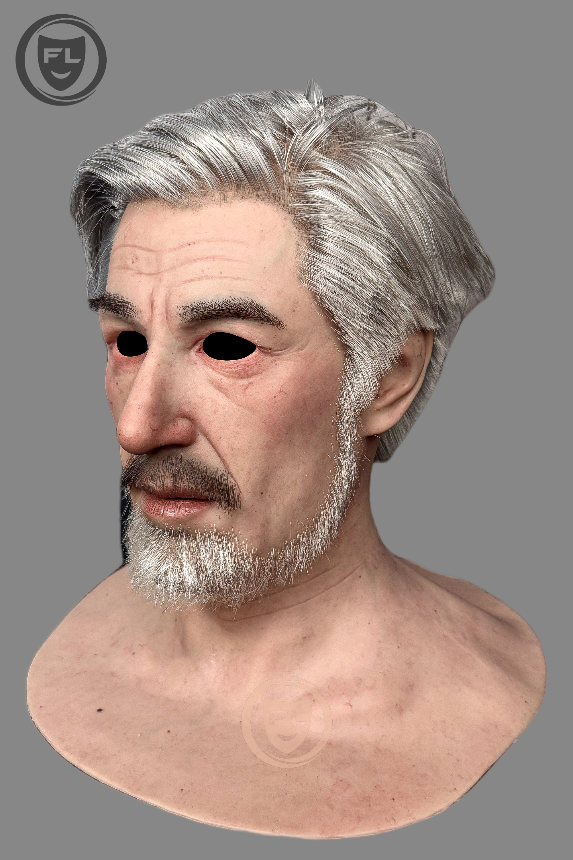 Babylon Ultra Realistic Silicone Mask – Full Head Male Cosplay & Halloween Prop