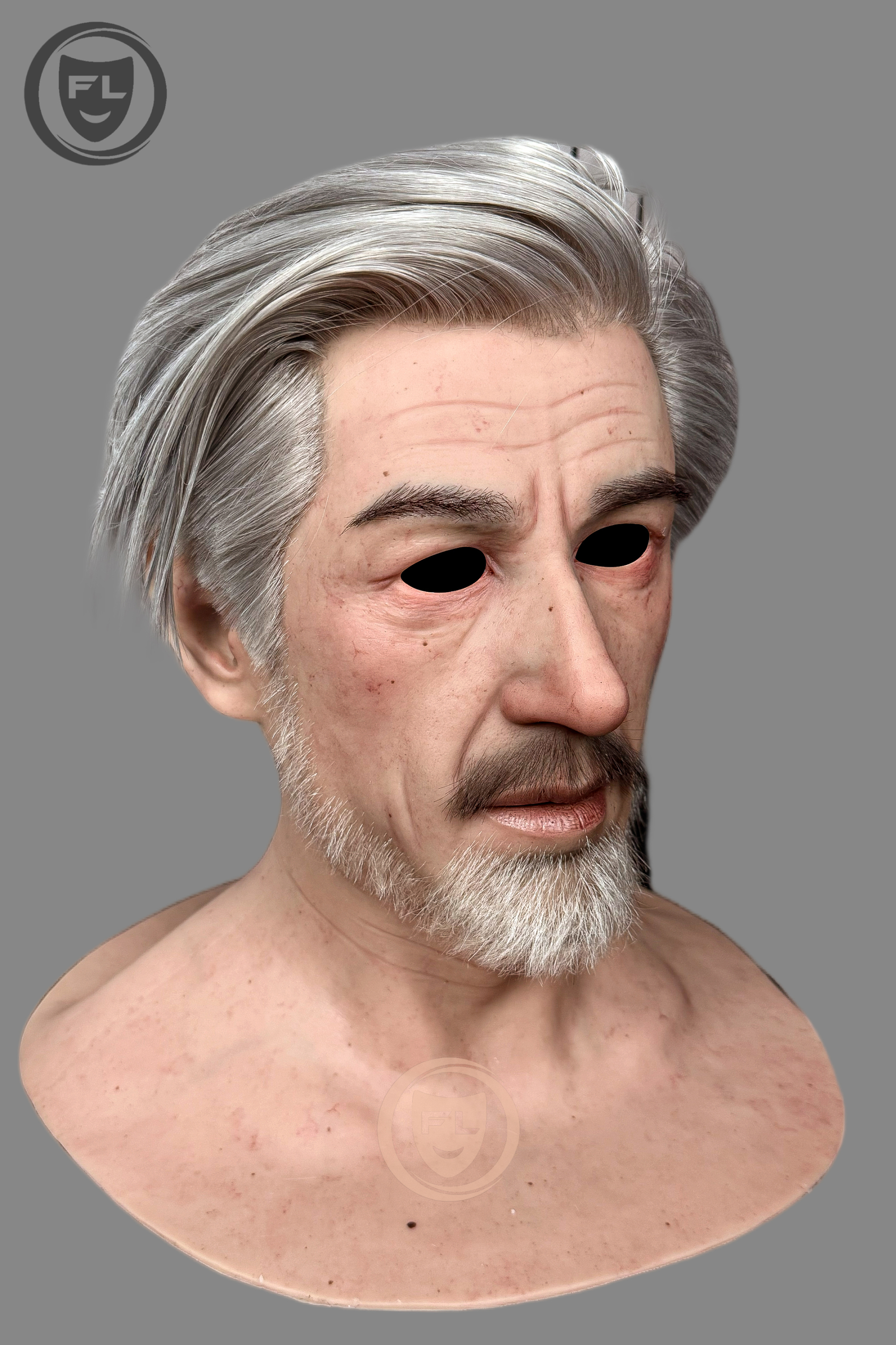 Babylon Ultra Realistic Silicone Mask – Full Head Male Cosplay & Halloween Prop