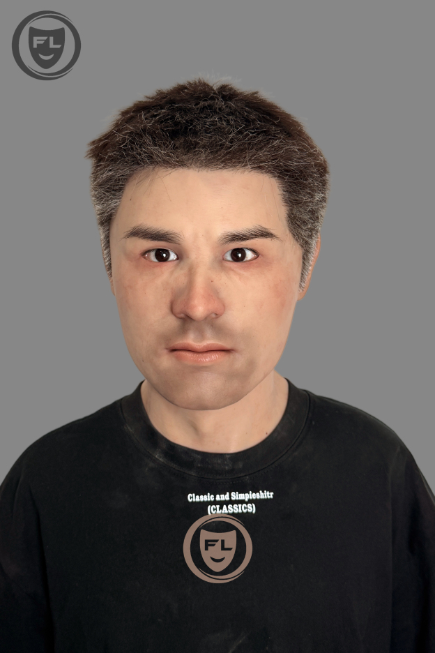 Full head male silicone mask front view