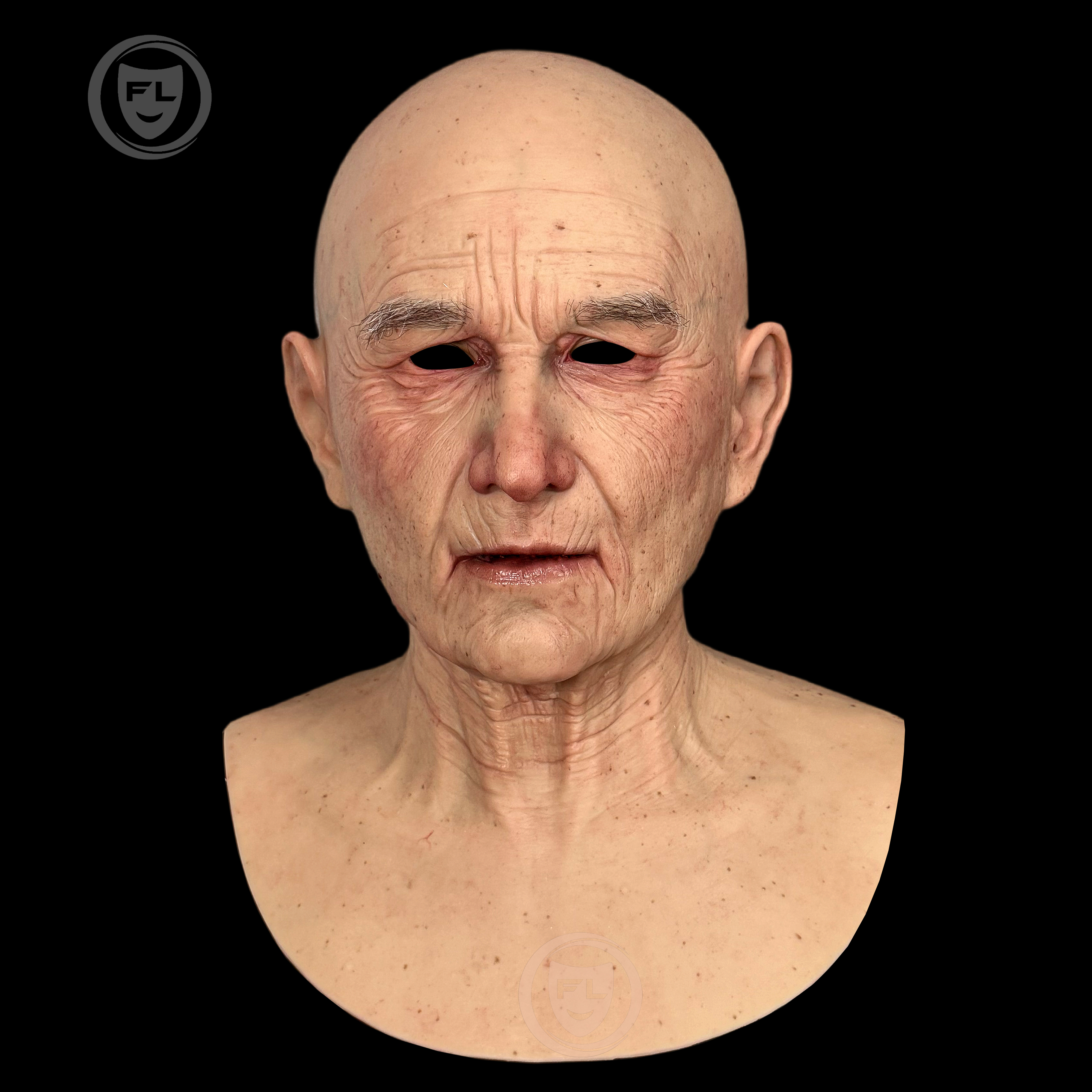Full head old woman silicone cosplay mask