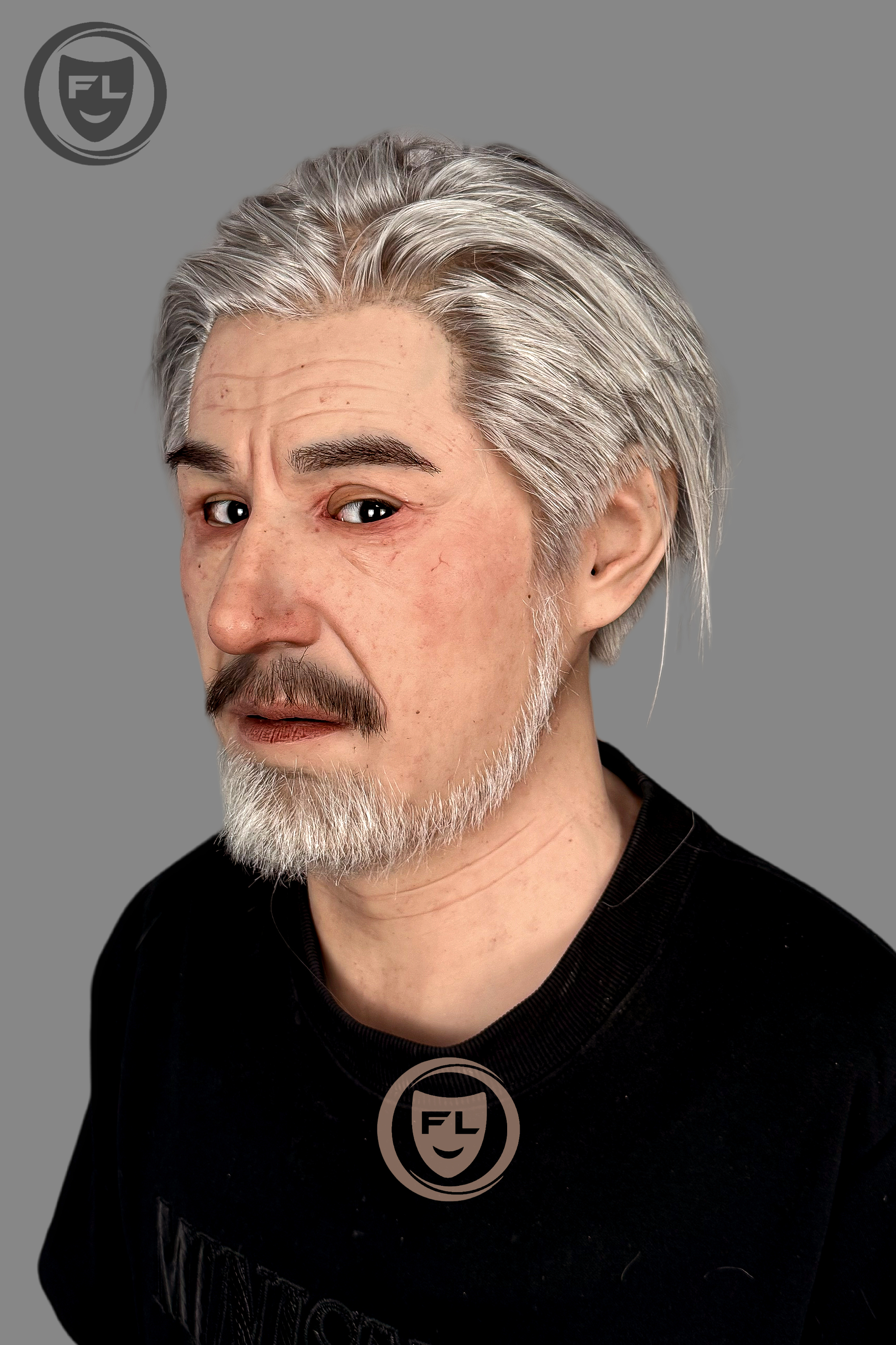 Babylon Ultra Realistic Silicone Mask – Full Head Male Cosplay & Halloween Prop