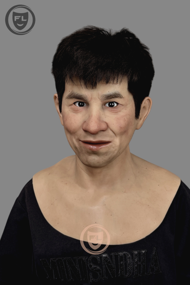 Kabu silicone mask front view realistic male face