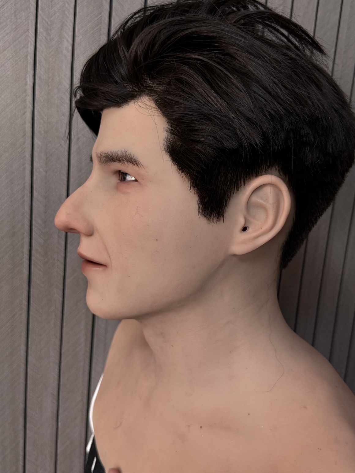 Long-haired handsome man