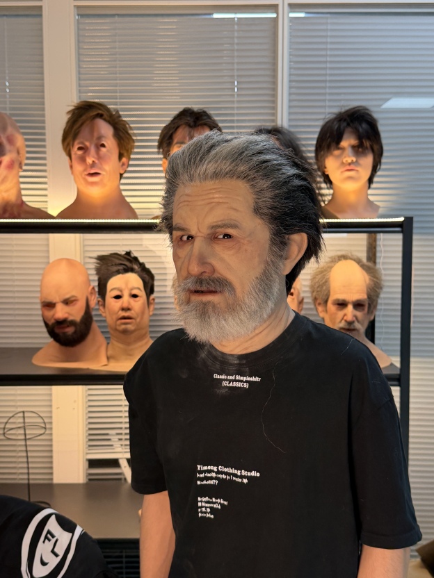 Hyper realistic male silicone mask front view