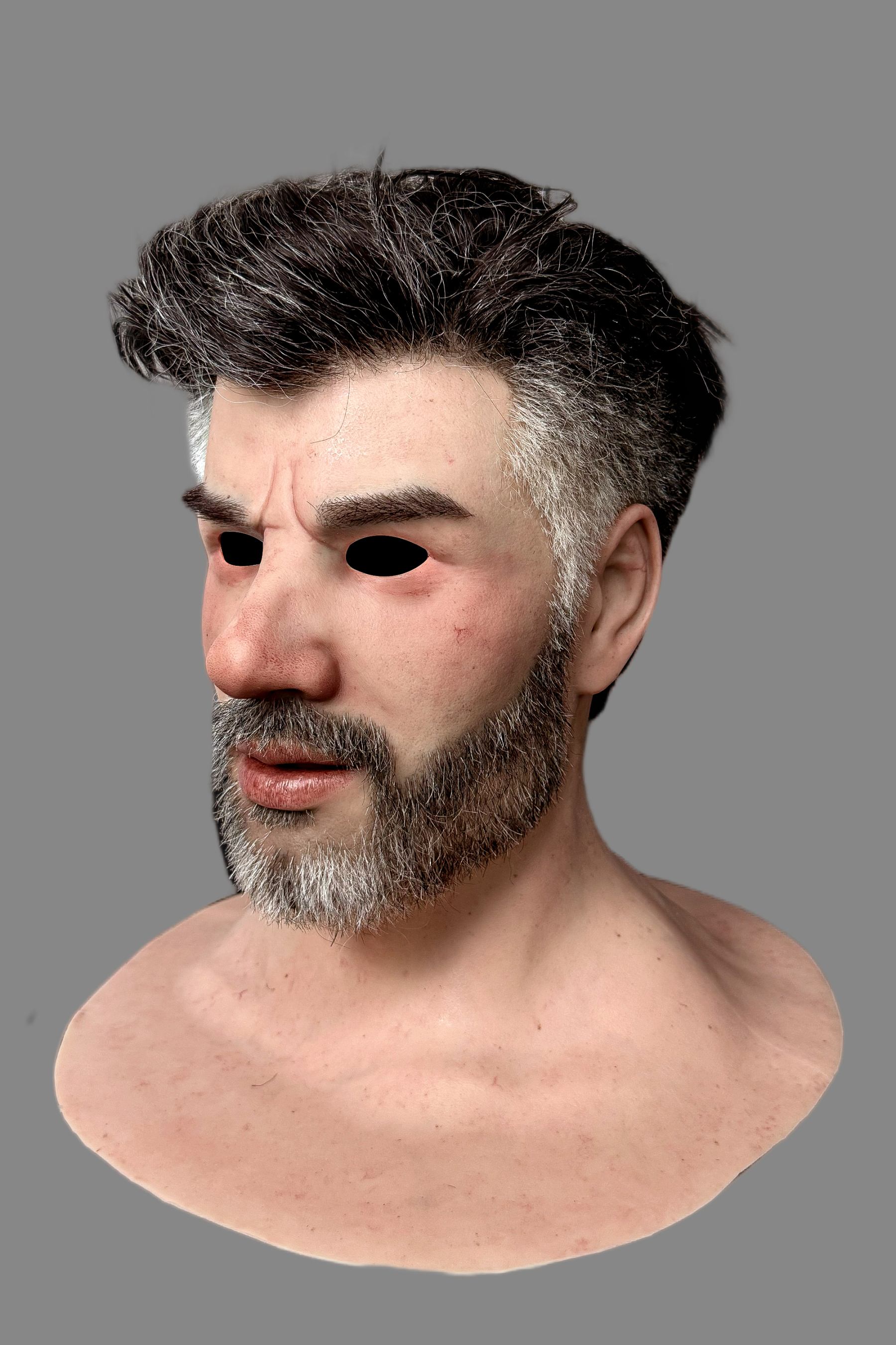 Jiamusi Realistic Silicone Male Mask | Full Head Human Face Costume for Cosplay, Film & Pranks