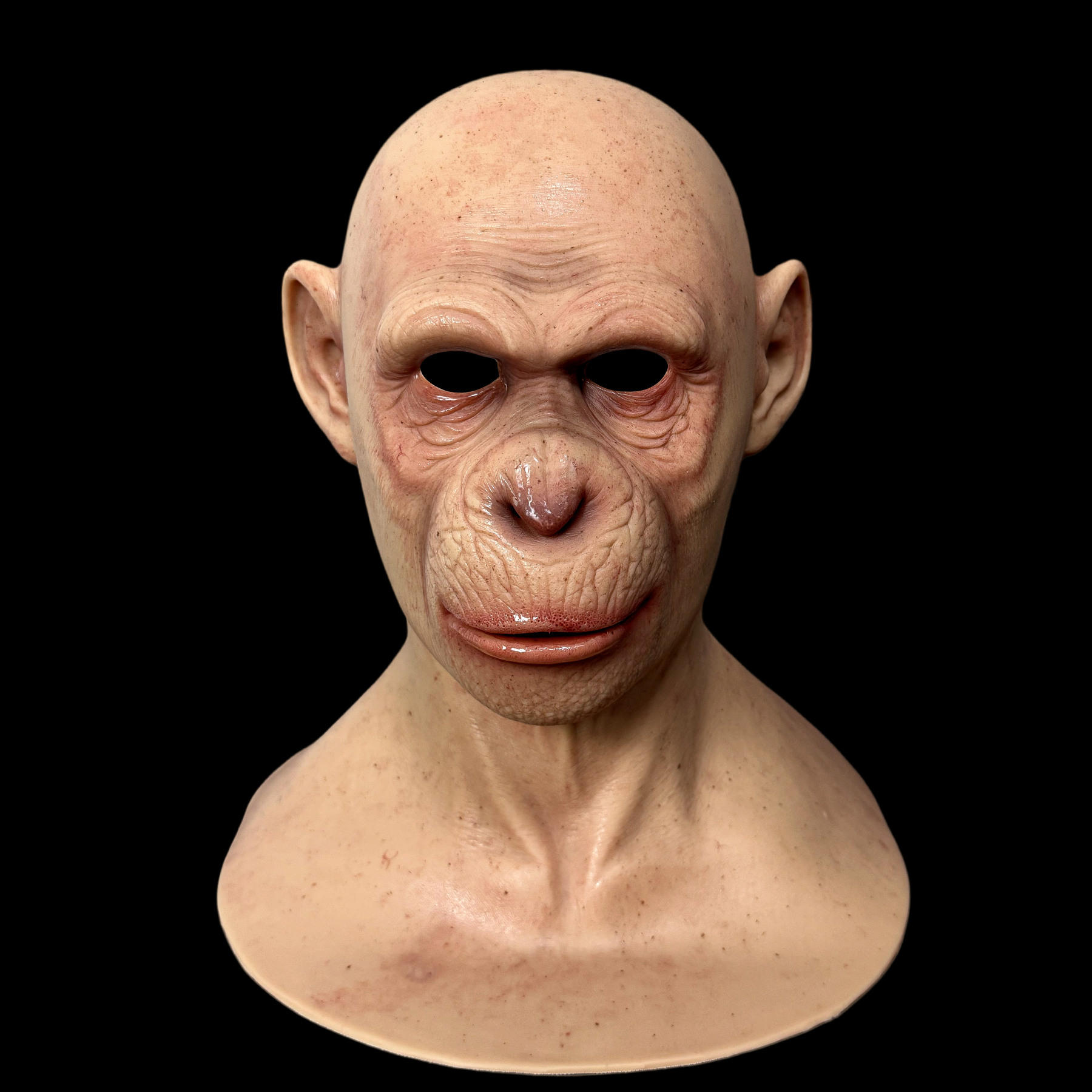 Human-Monkey Hybrid Creature Silicone Mask - Half Face SFX Makeup/Cosplay/Halloween Costume