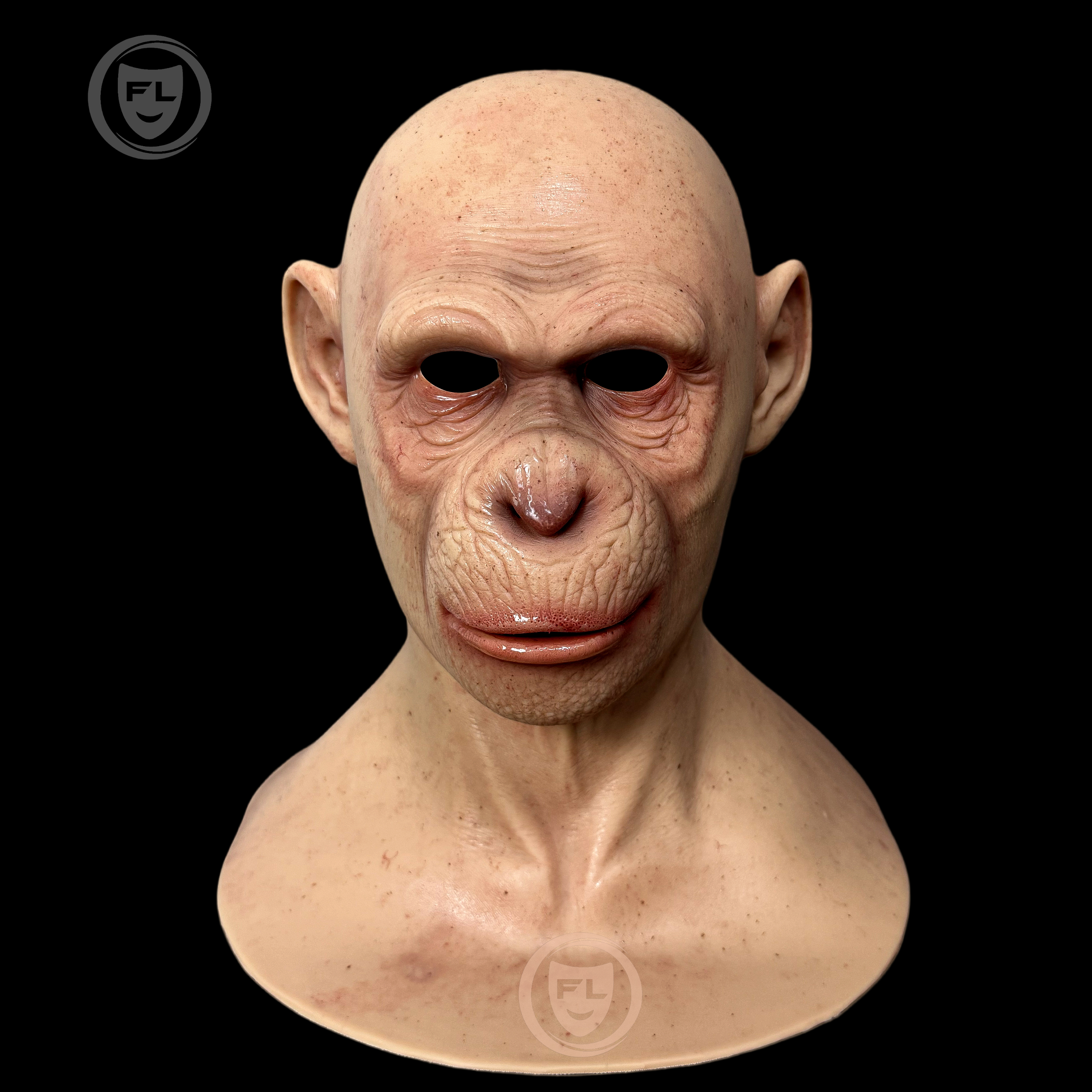 Full head ape hybrid silicone creature mask