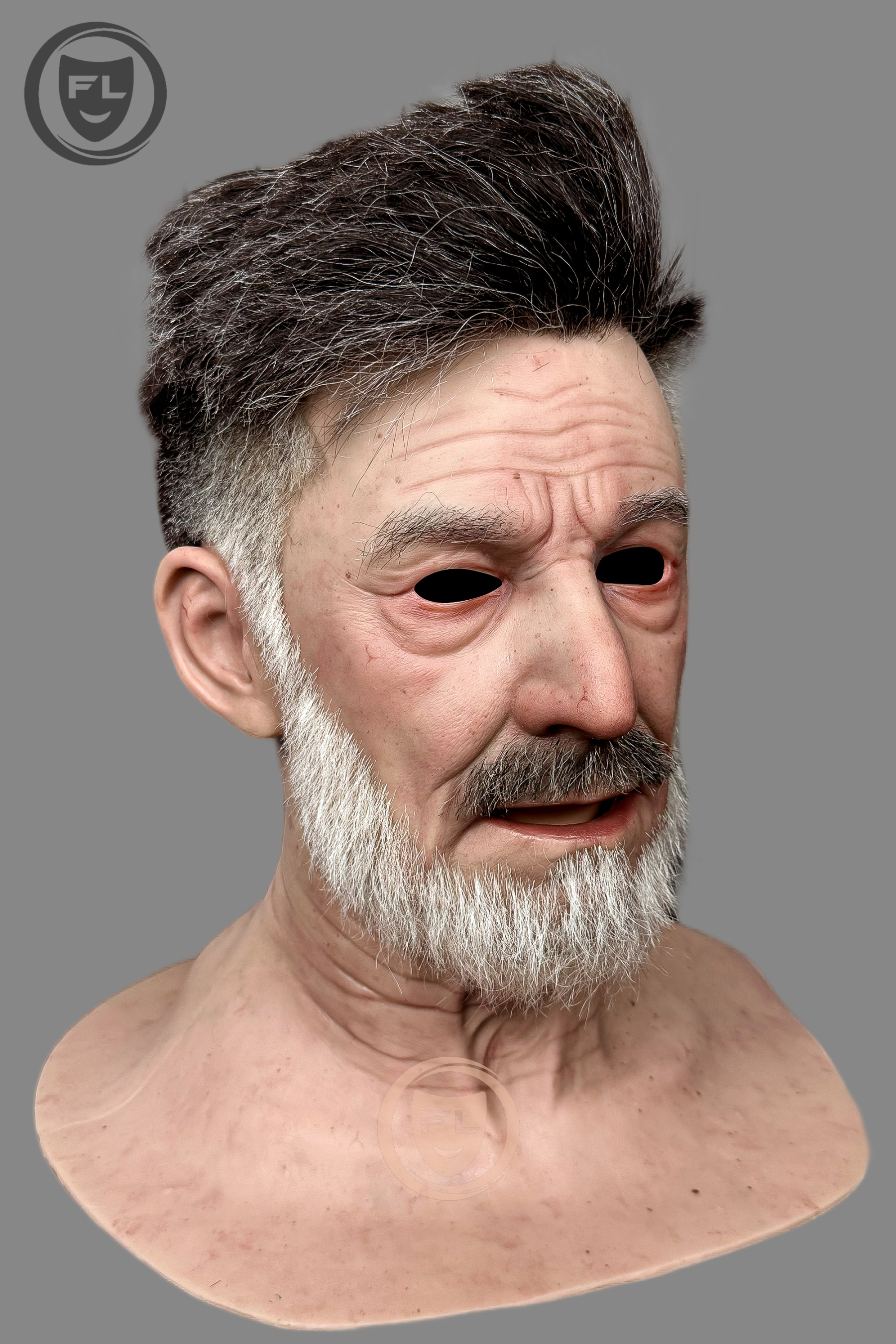 Ente Ultra Realistic Silicone Mask – Full Head Elderly Male Cosplay & Film Prop