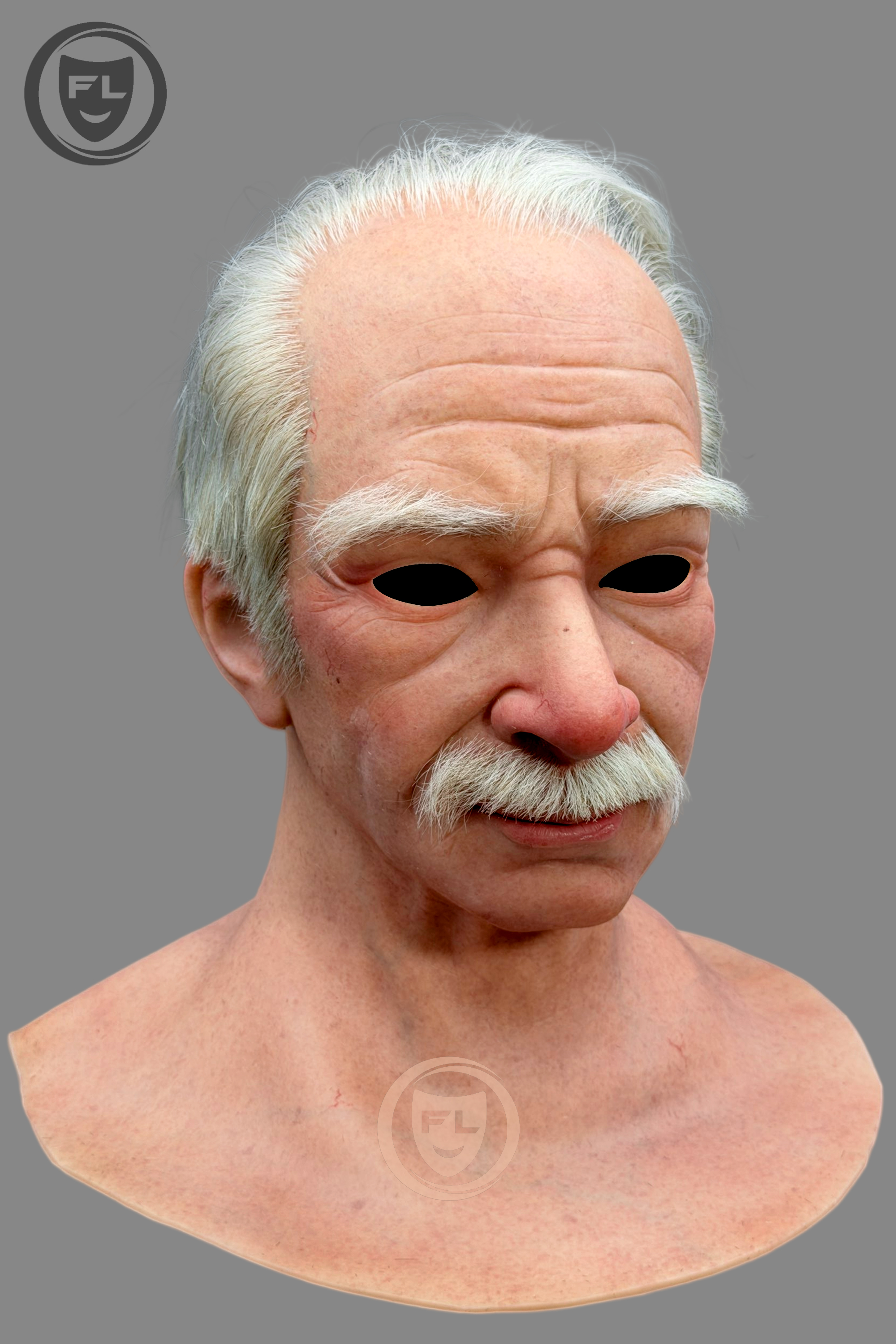 Realistic Elderly Silicone Mask – Full Head Old Man Disguise