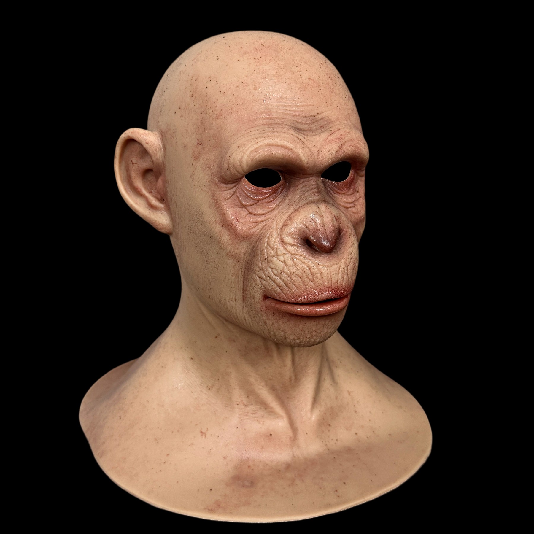 Human-Monkey Hybrid Creature Silicone Mask - Half Face SFX Makeup/Cosplay/Halloween Costume