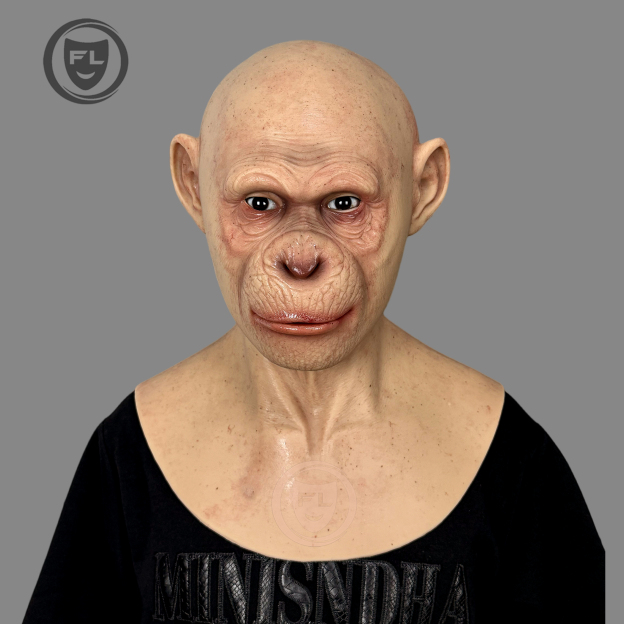 Human Monkey Hybrid Silicone Mask | Ultra Realistic Full Head Cosplay Mask