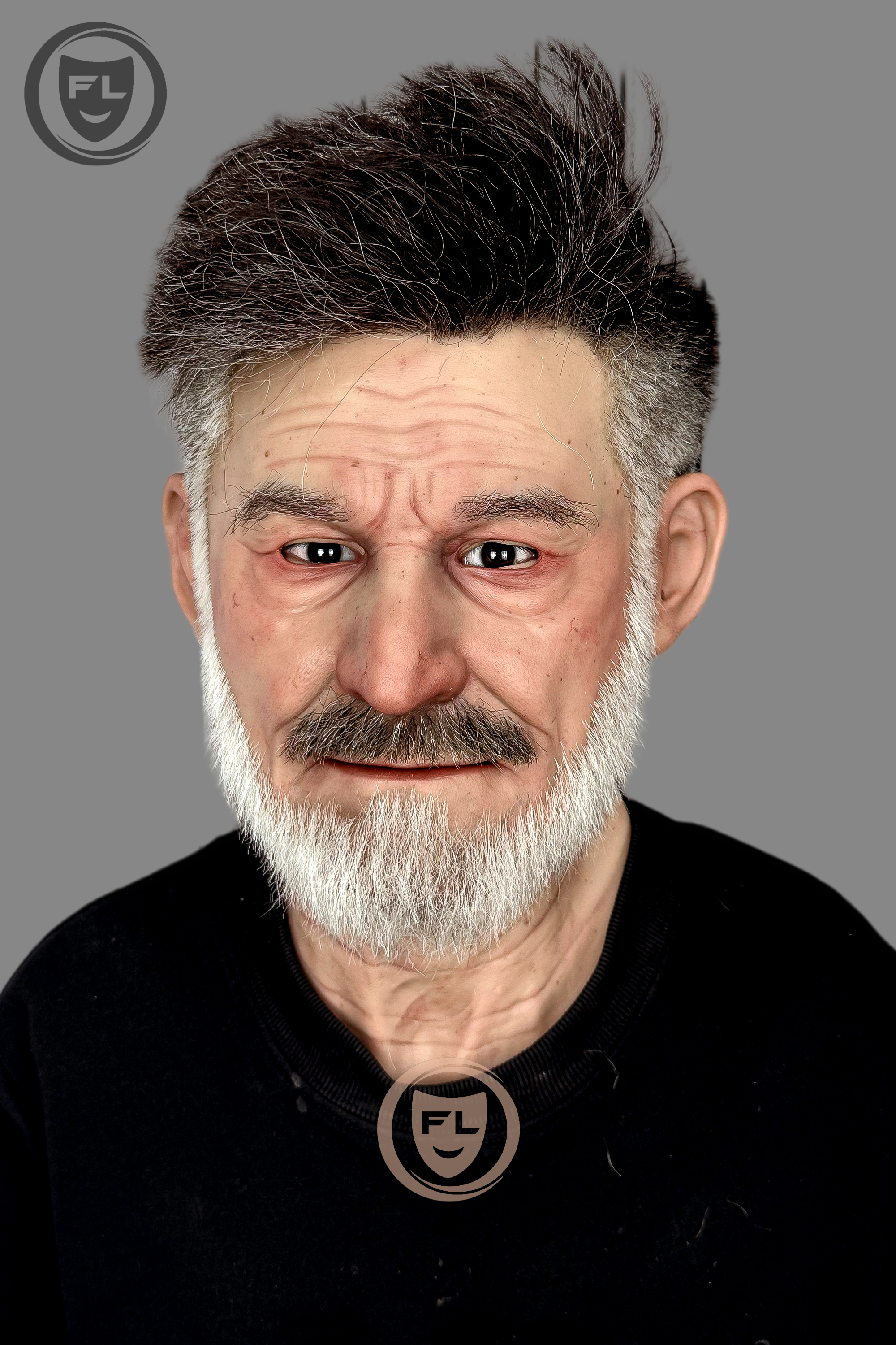 Ente Ultra Realistic Silicone Mask – Full Head Elderly Male Cosplay & Film Prop