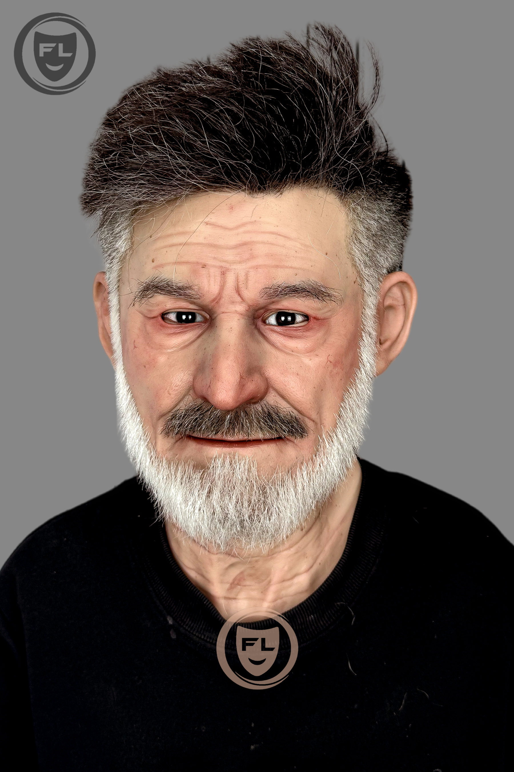 Ente Ultra Realistic Silicone Mask – Full Head Elderly Male Cosplay & Film Prop