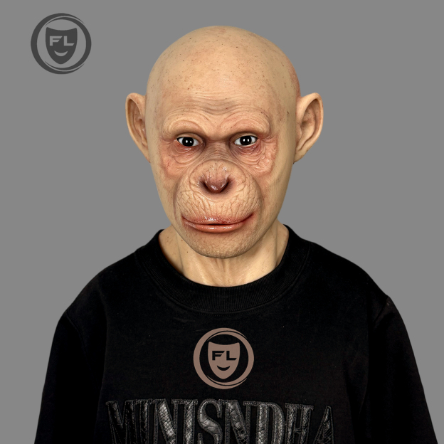Human Monkey Hybrid Silicone Mask | Ultra Realistic Full Head Cosplay Mask