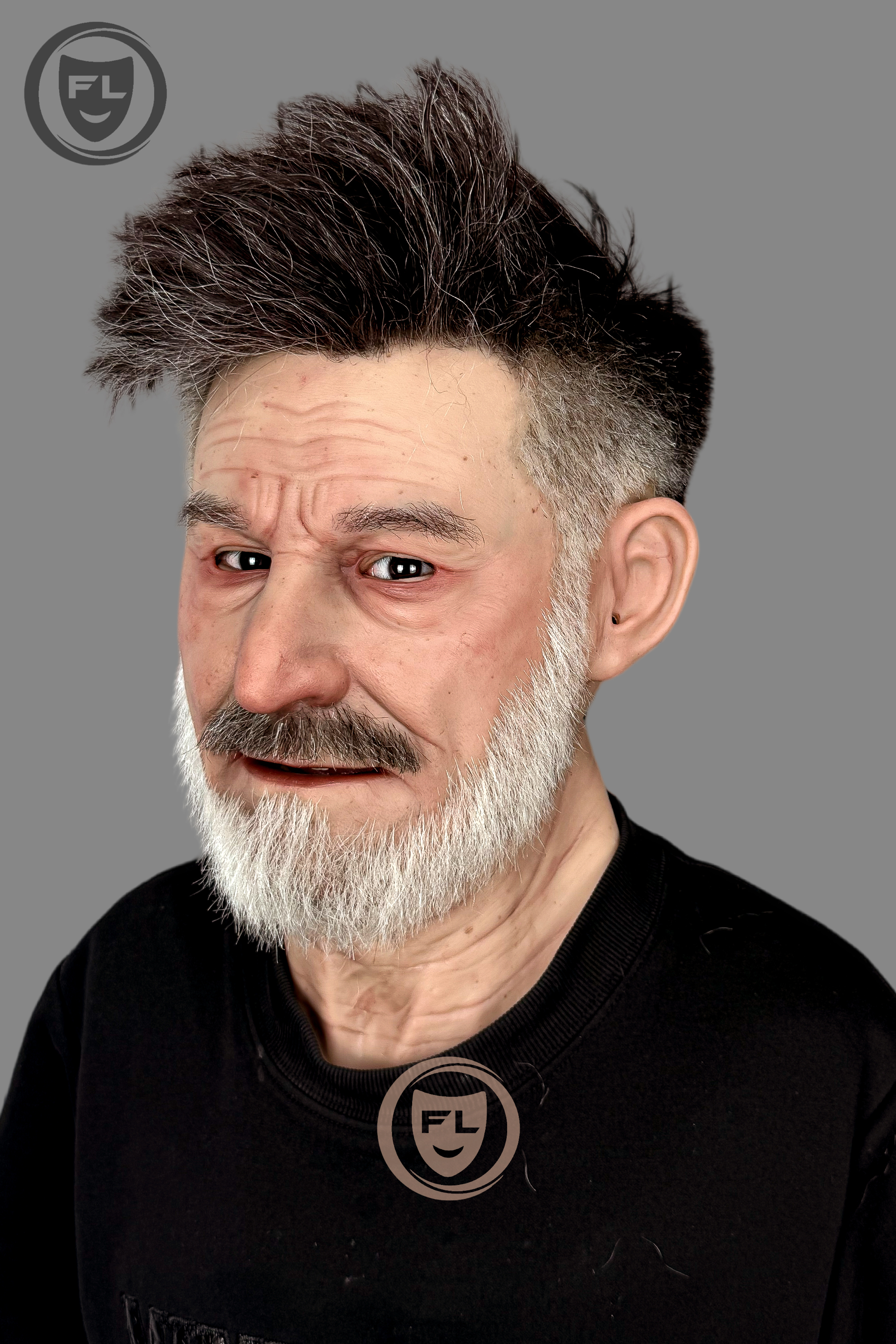 Ente Ultra Realistic Silicone Mask – Full Head Elderly Male Cosplay & Film Prop