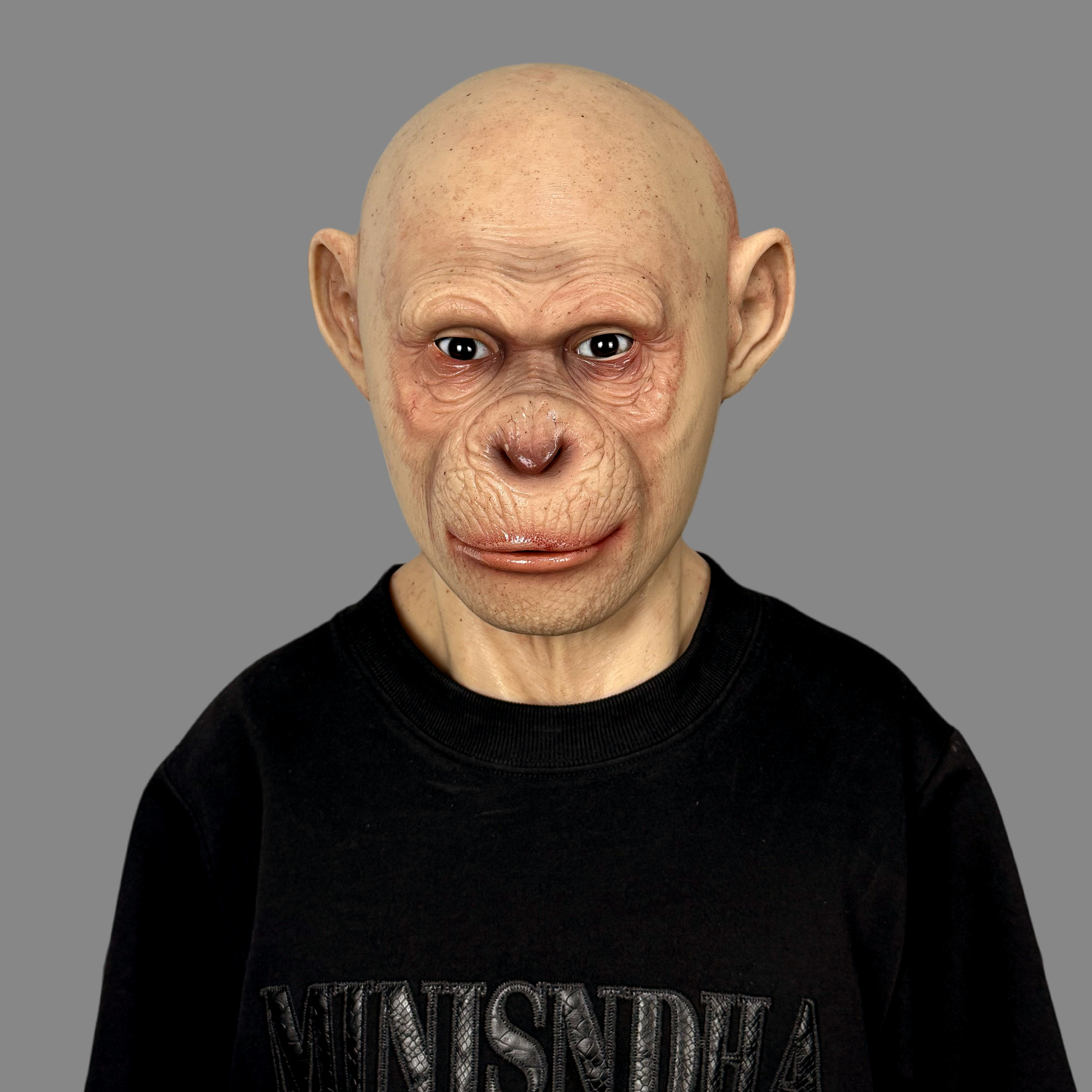 Human-Monkey Hybrid Creature Silicone Mask - Half Face SFX Makeup/Cosplay/Halloween Costume
