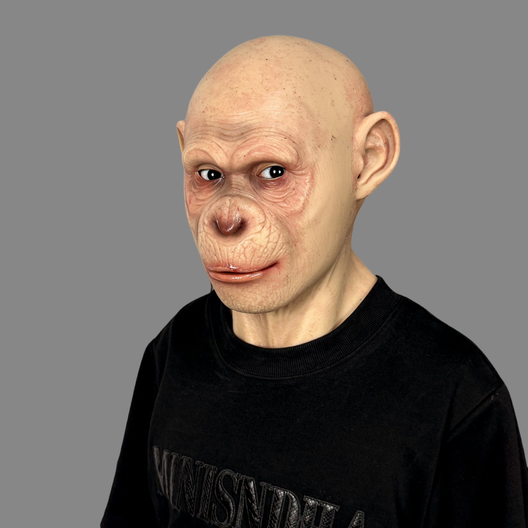 Human-Monkey Hybrid Creature Silicone Mask - Half Face SFX Makeup/Cosplay/Halloween Costume