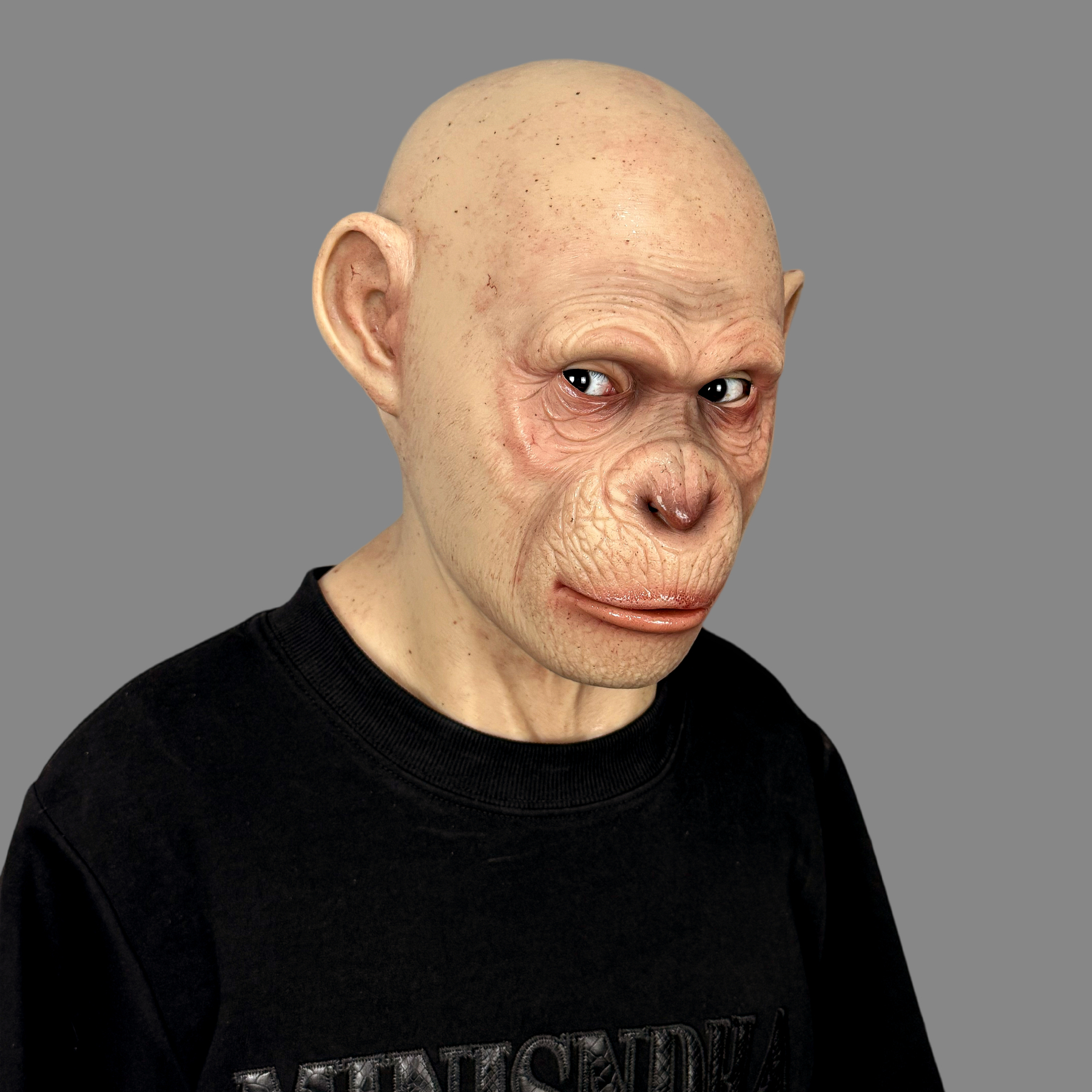 Human-Monkey Hybrid Creature Silicone Mask - Half Face SFX Makeup/Cosplay/Halloween Costume