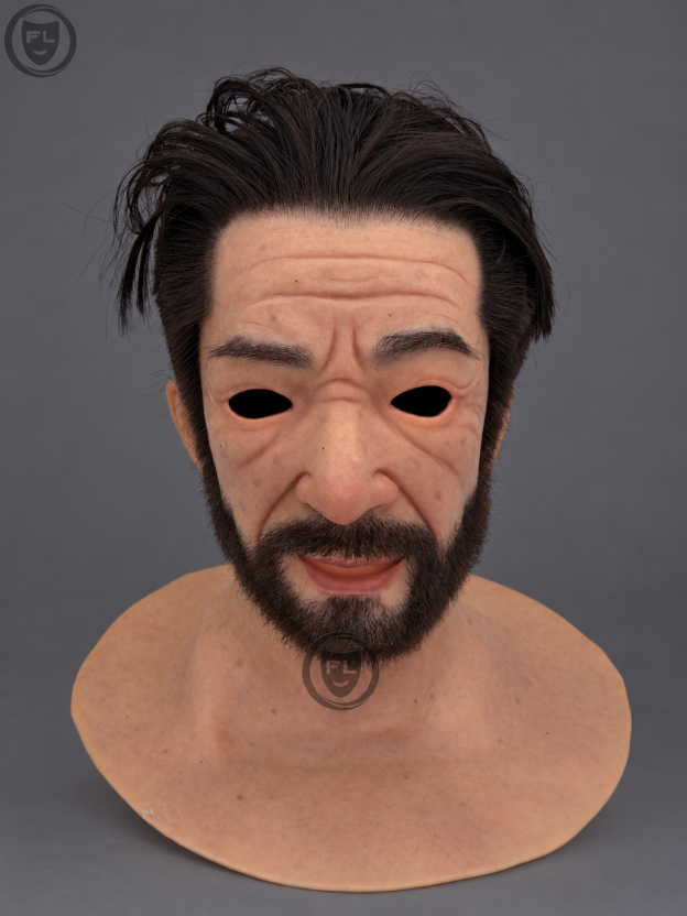 Textured Silicone Mask for Men, Realistic Silicone Mask of a Middle-Aged Man