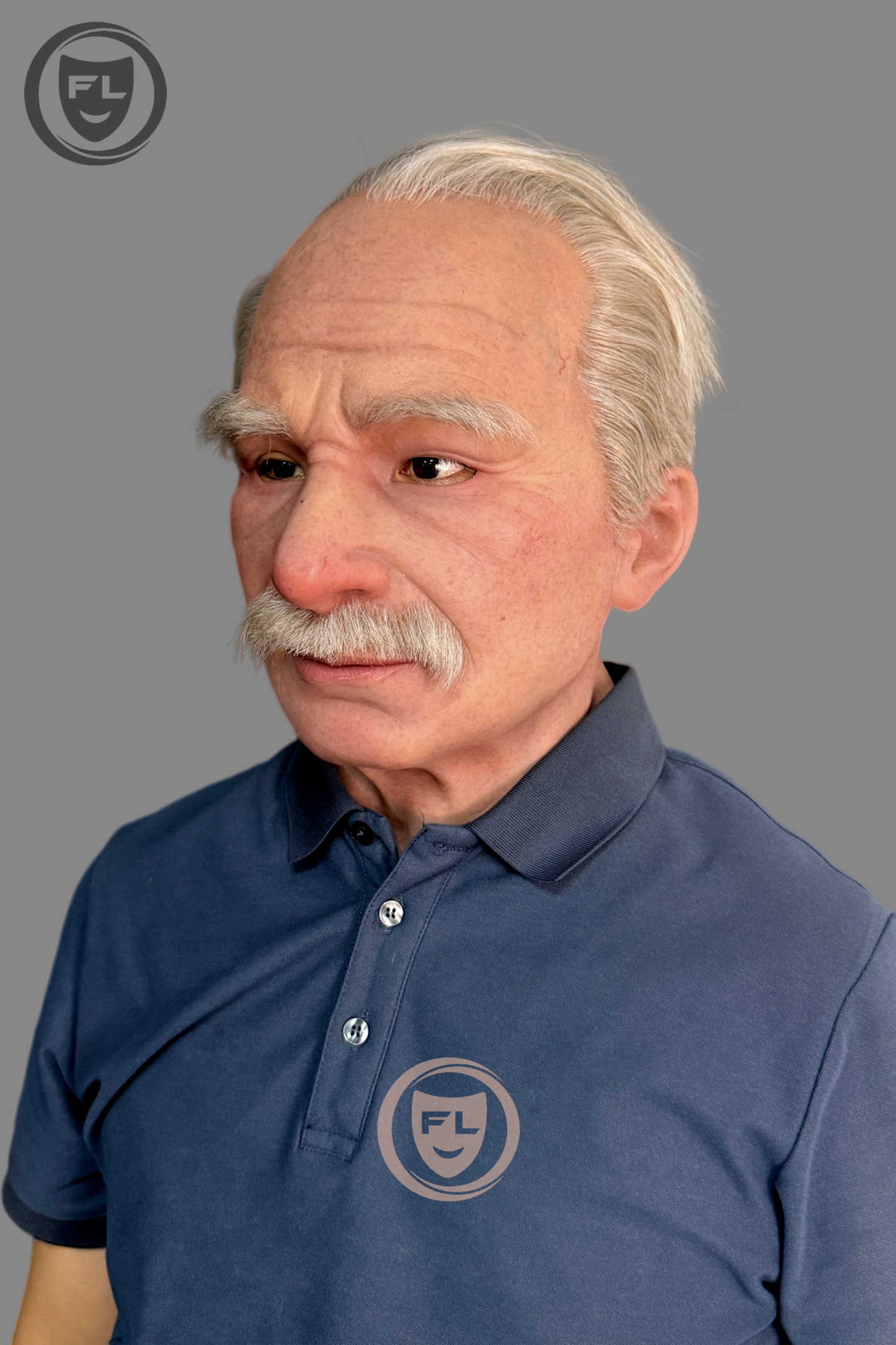 Realistic Elderly Silicone Mask – Full Head Old Man Disguise