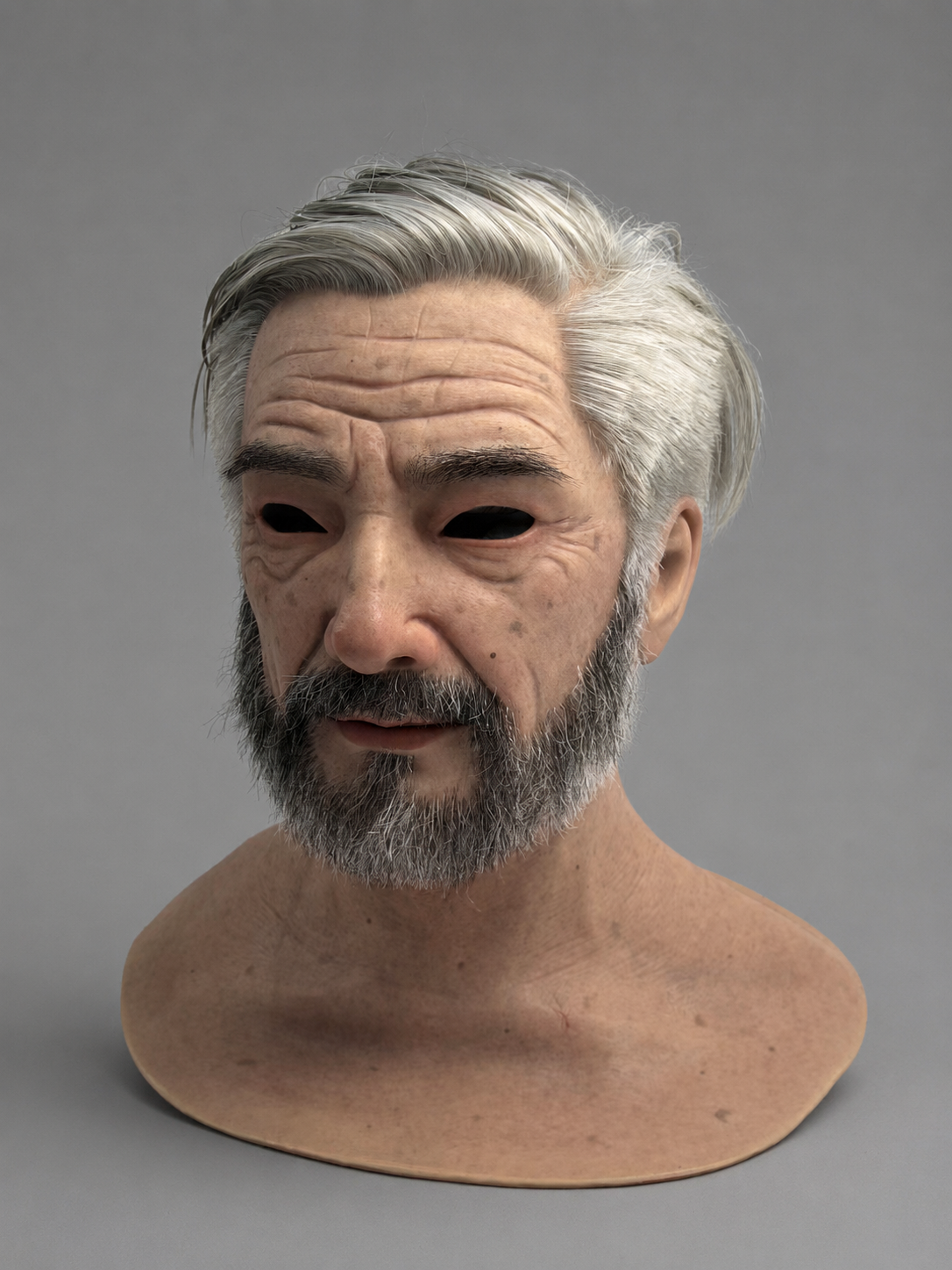Realistic Silicone Mask of an Elderly Man for Film and Television Roles