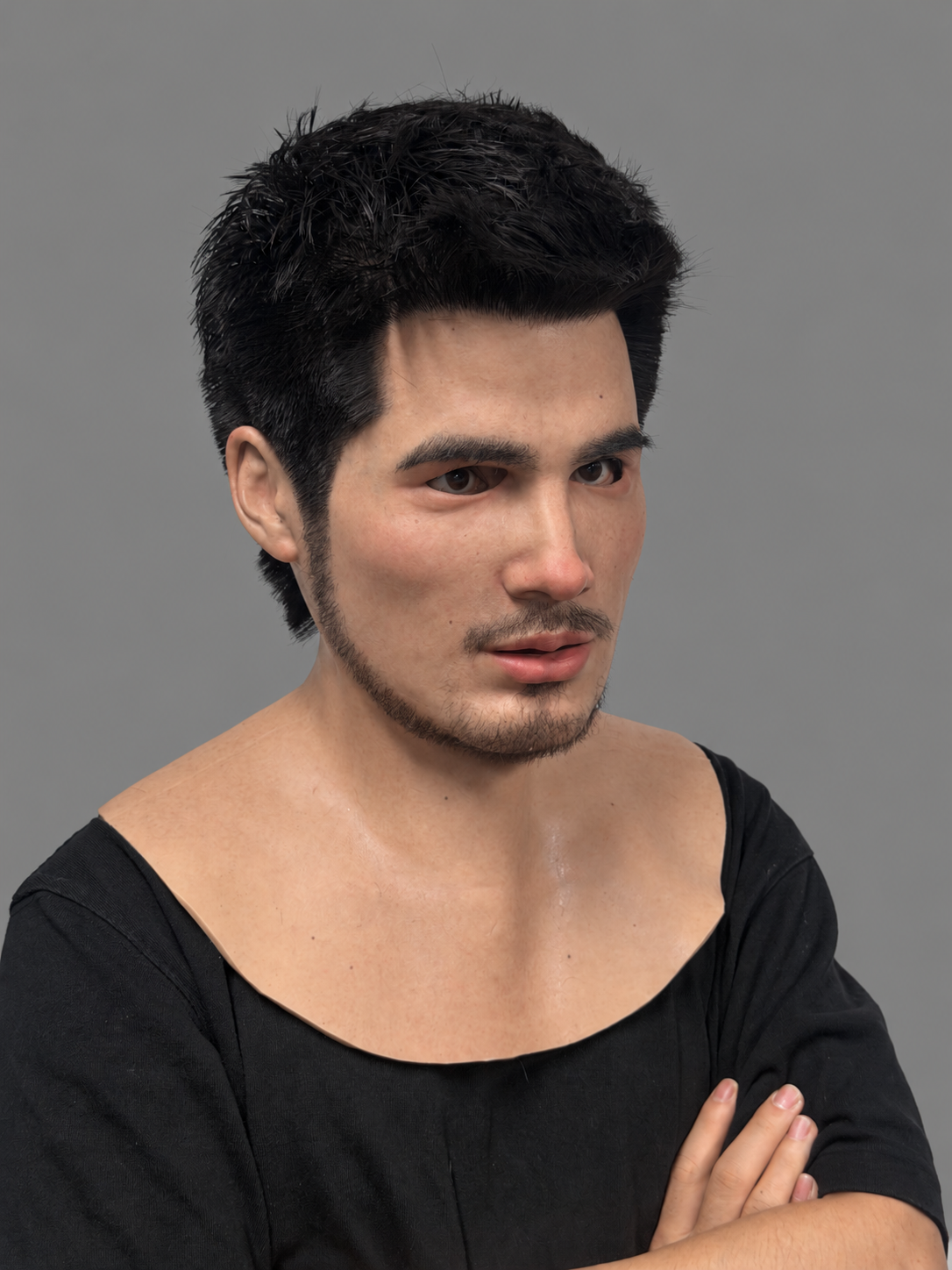 Realistic Silicone Masks of Middle-Aged European and American-Style Faces