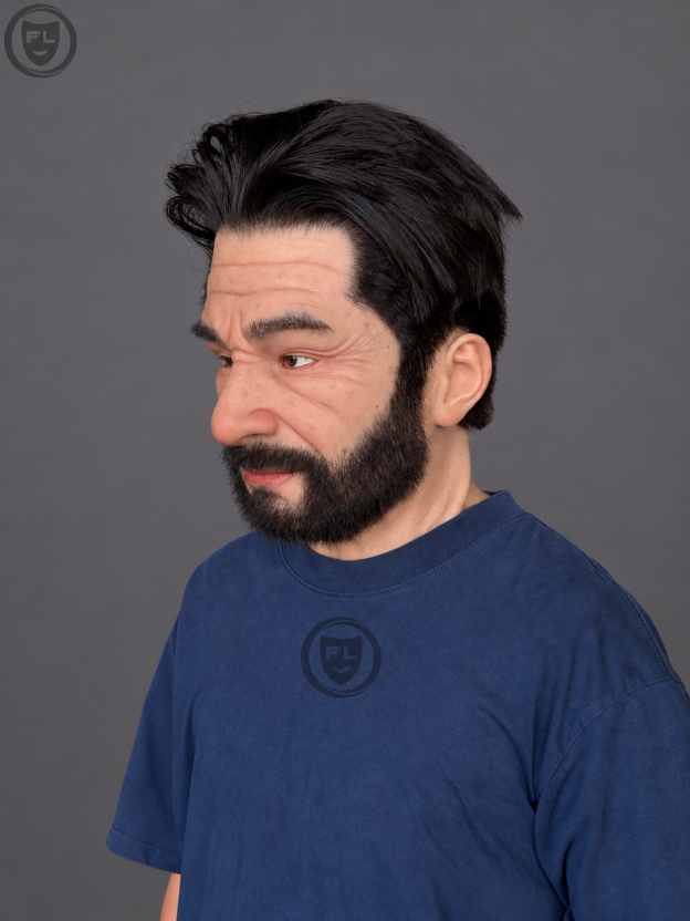 Textured Silicone Mask for Men, Realistic Silicone Mask of a Middle-Aged Man