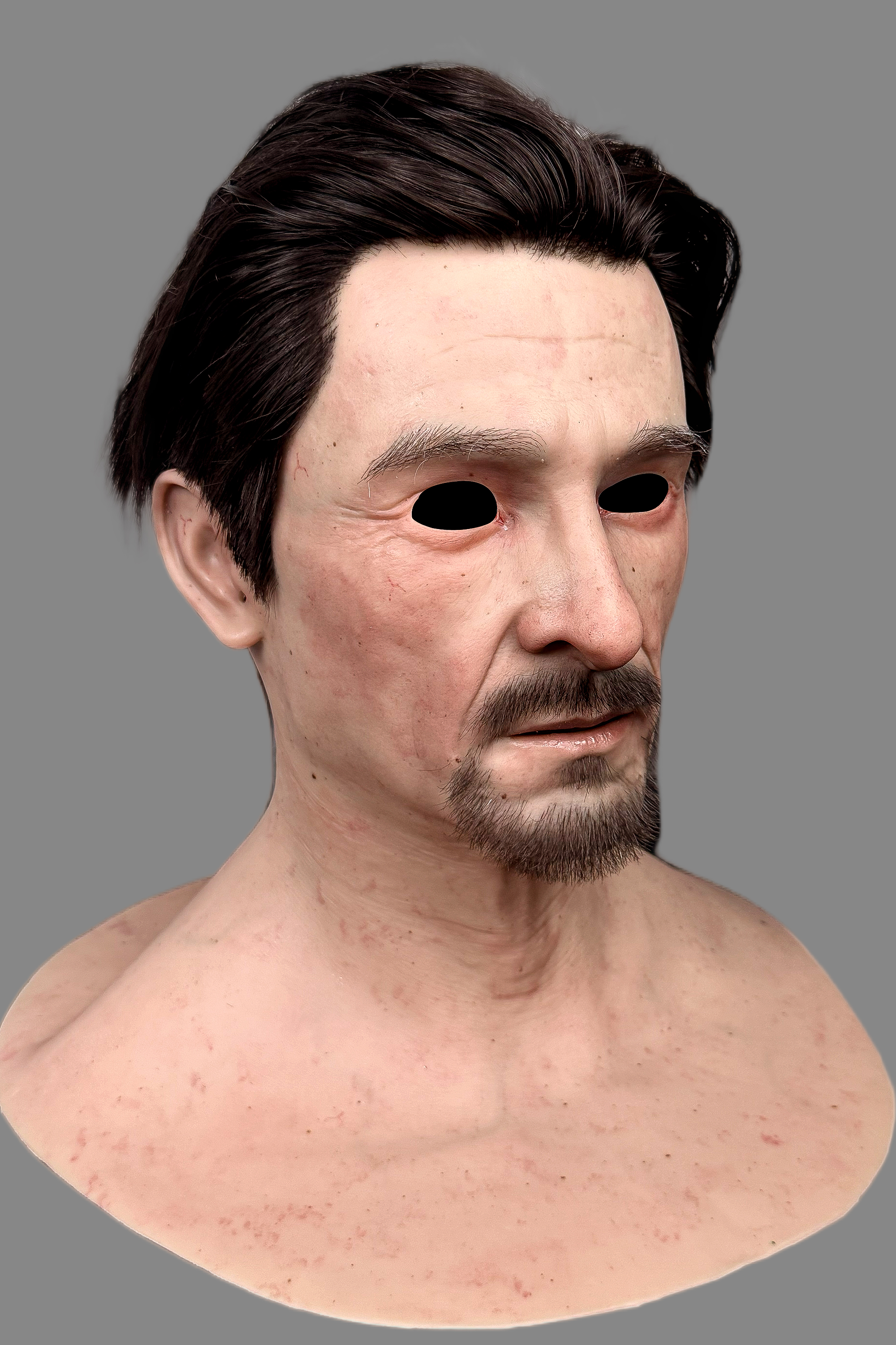 Hunter Realistic Silicone Mask  Full Head Male Mask for Cosplay & Halloween