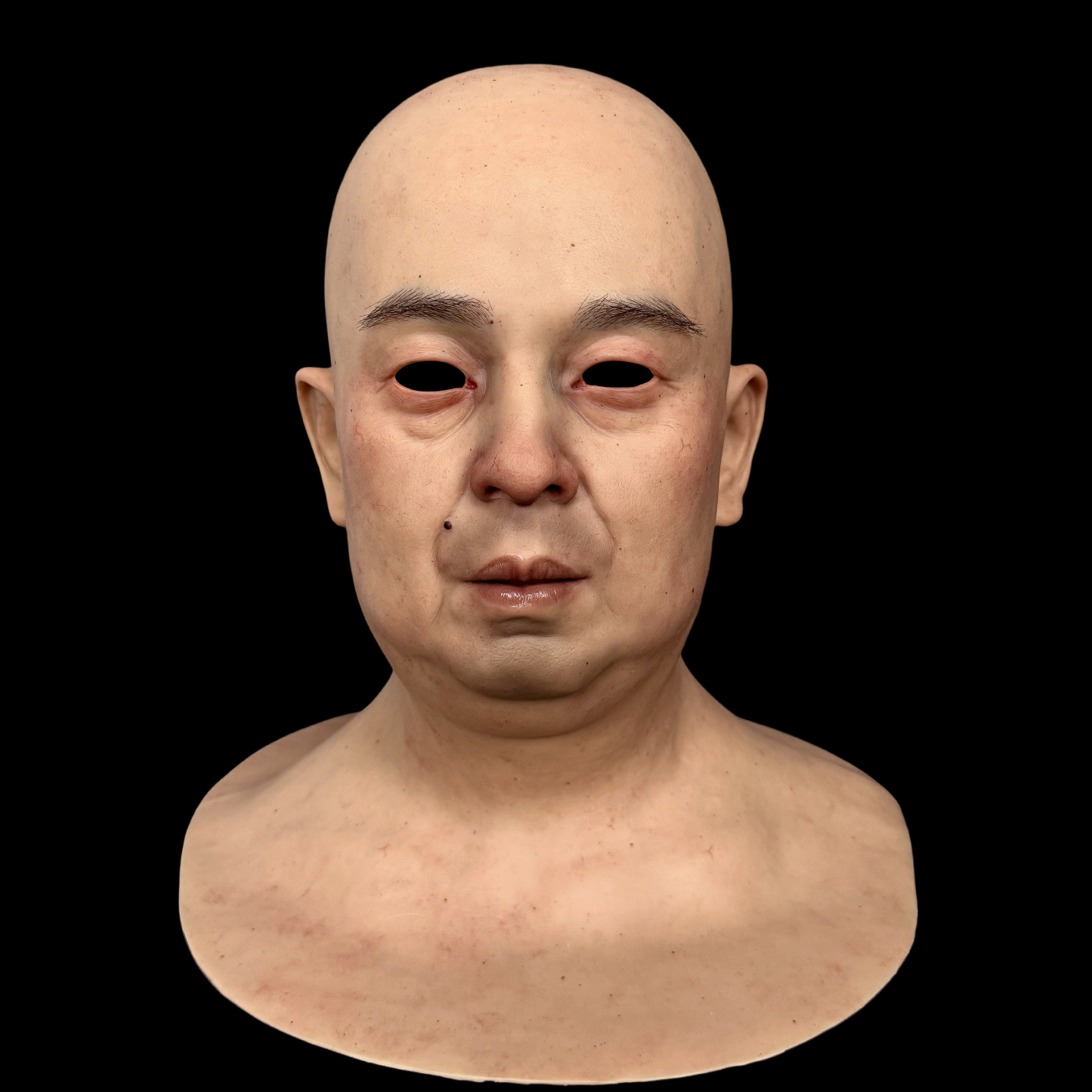 Realistic Middle-Aged Silicone Full Head Mask for Cosplay – Fei Lang