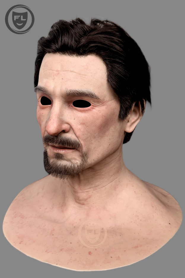 Ultra realistic rugged male cosplay mask