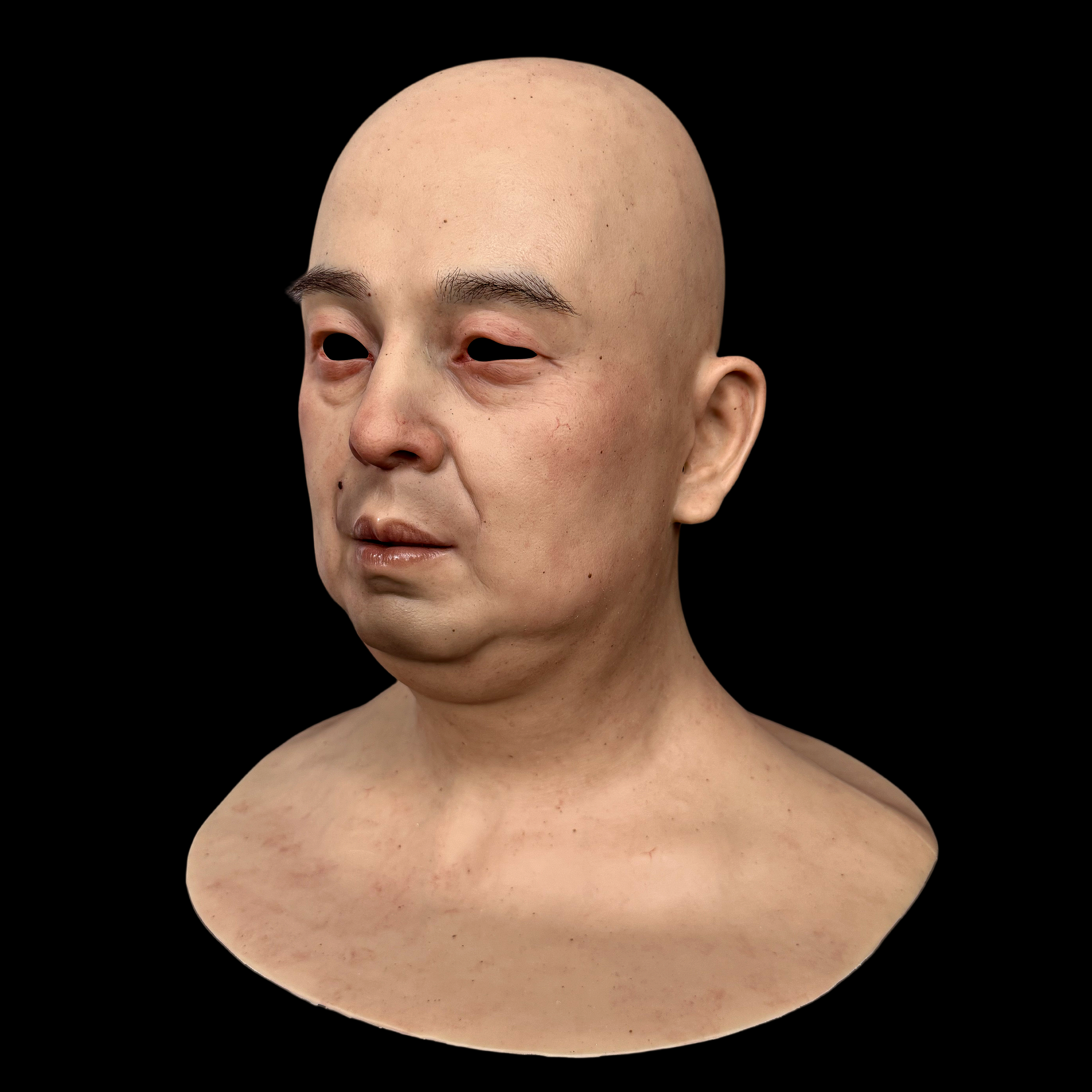 Realistic Middle-Aged Silicone Full Head Mask for Cosplay – Fei Lang