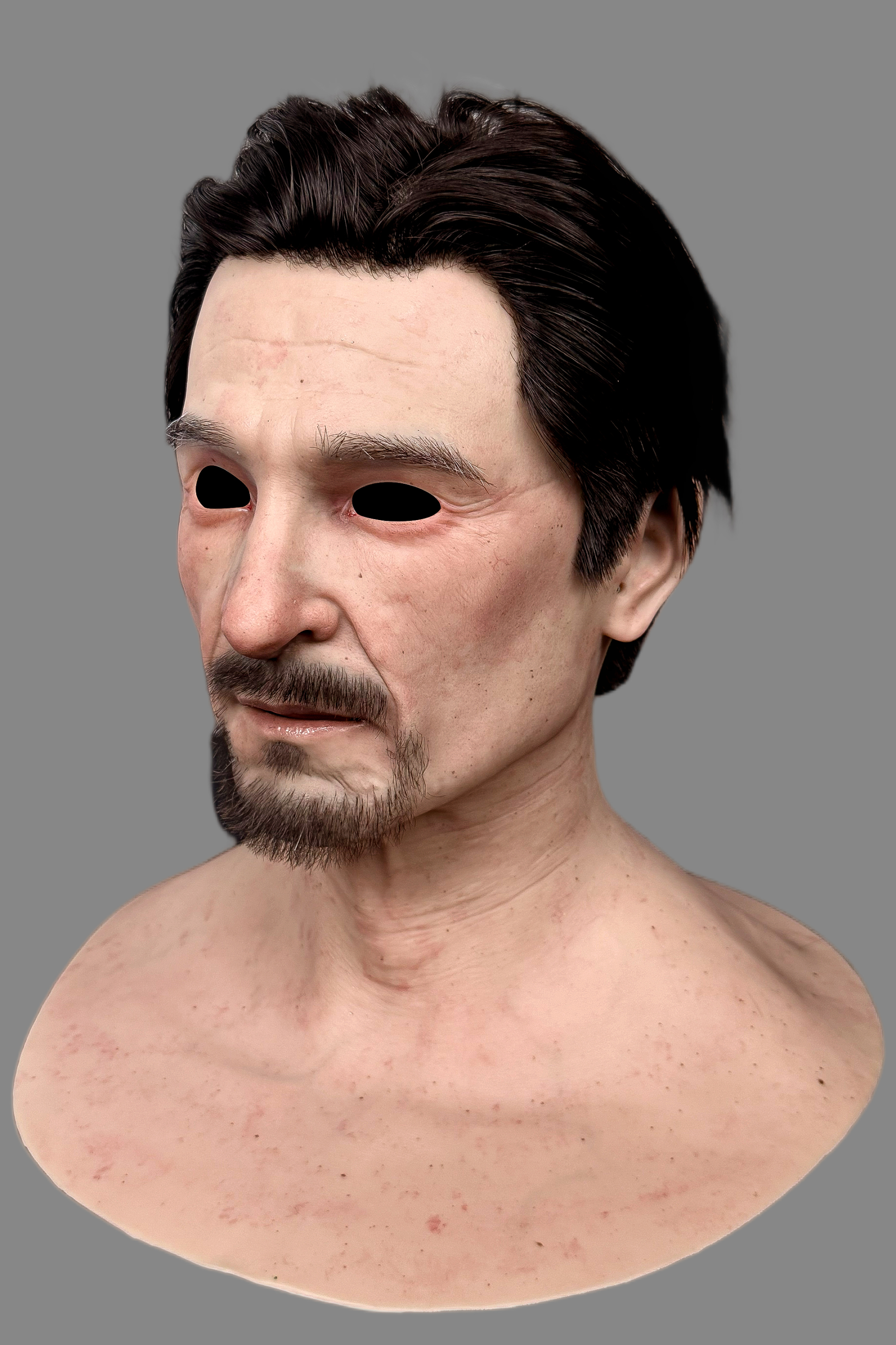 Hunter Realistic Silicone Mask  Full Head Male Mask for Cosplay & Halloween