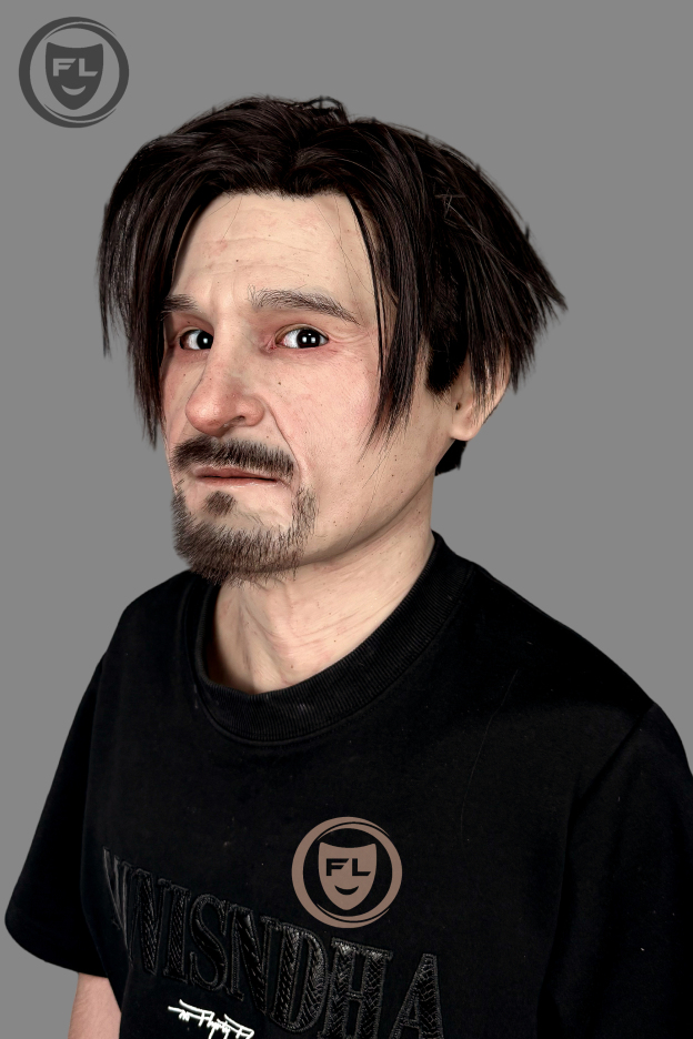 Realistic rugged male disguise silicone mask