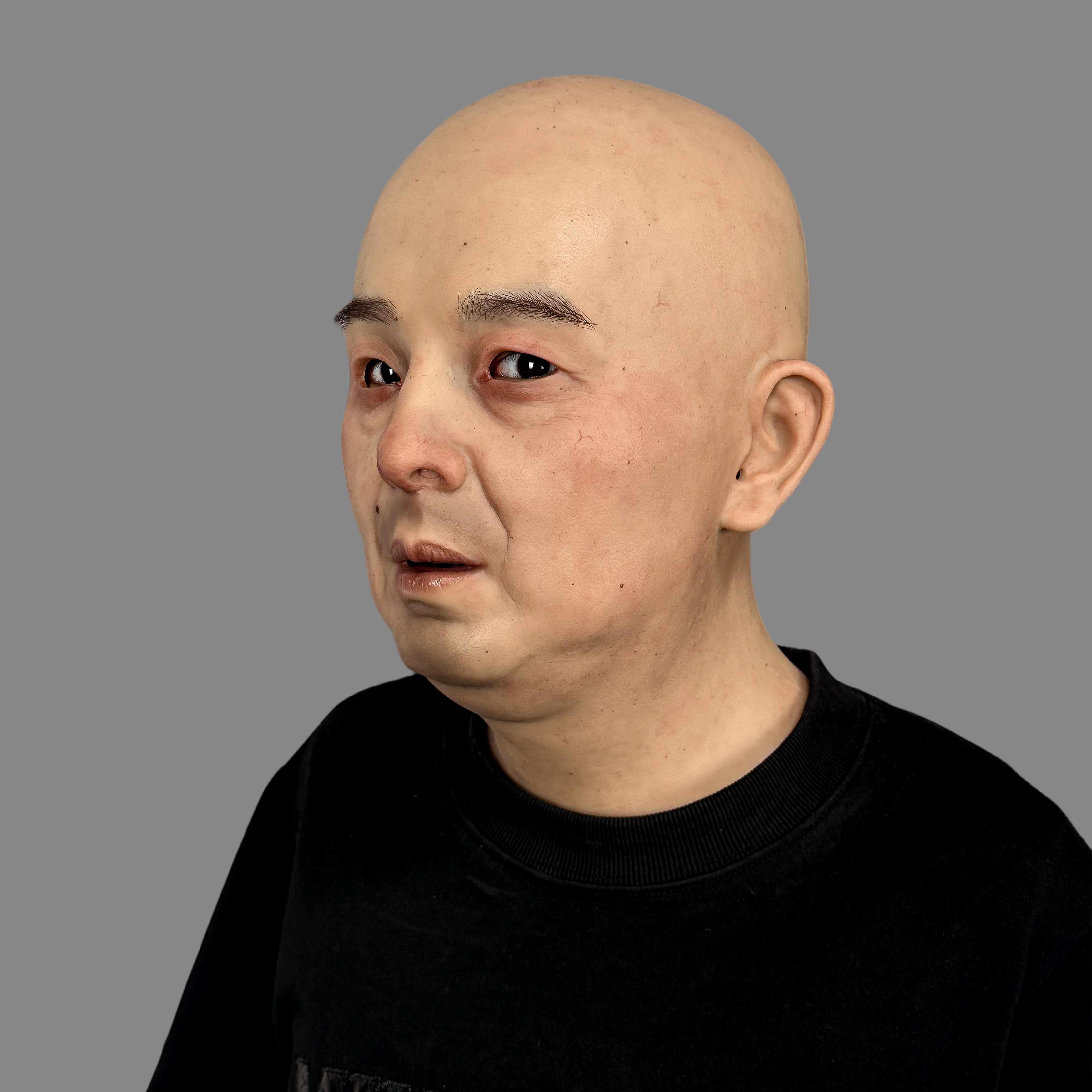 Realistic Middle-Aged Silicone Full Head Mask for Cosplay – Fei Lang