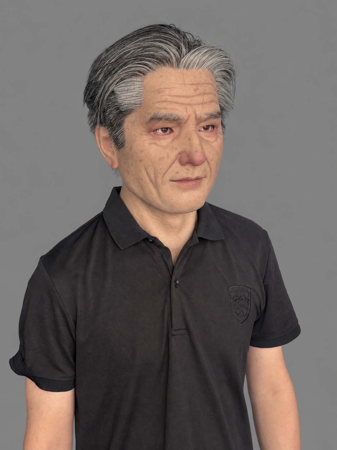 Textured Silicone Mask for Elderly Gentlemen