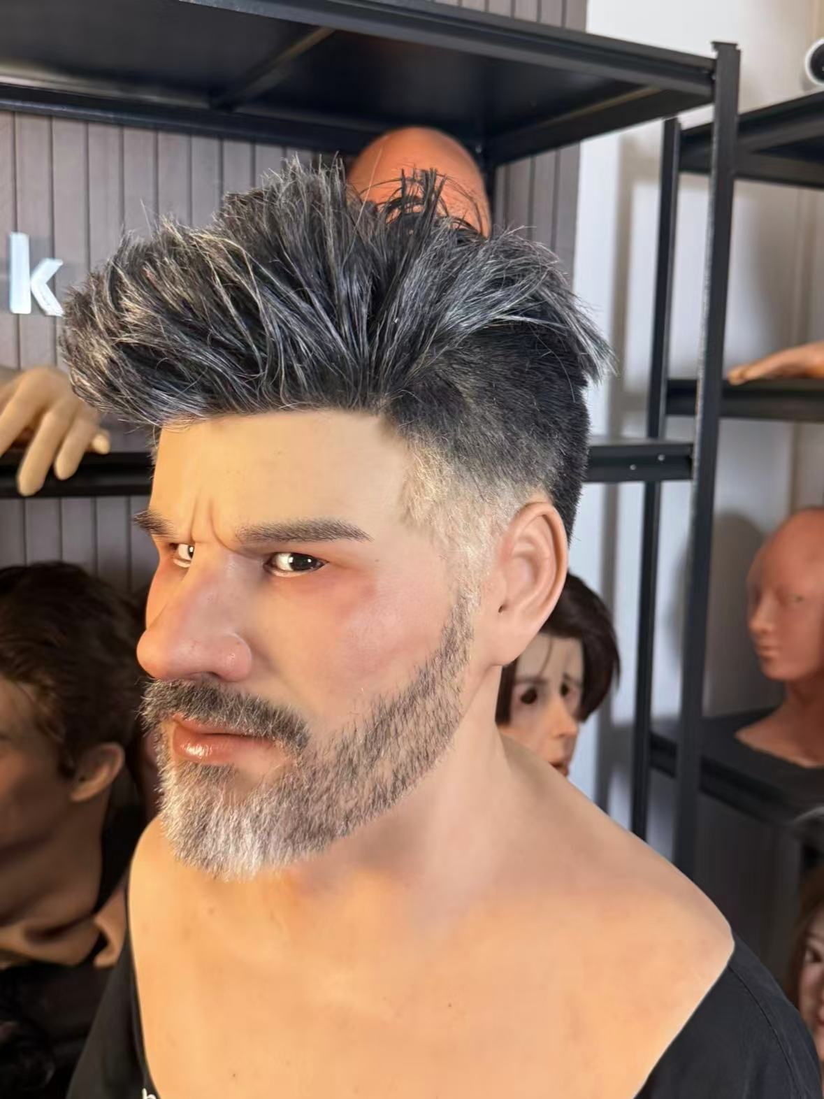 Old man handsome mask