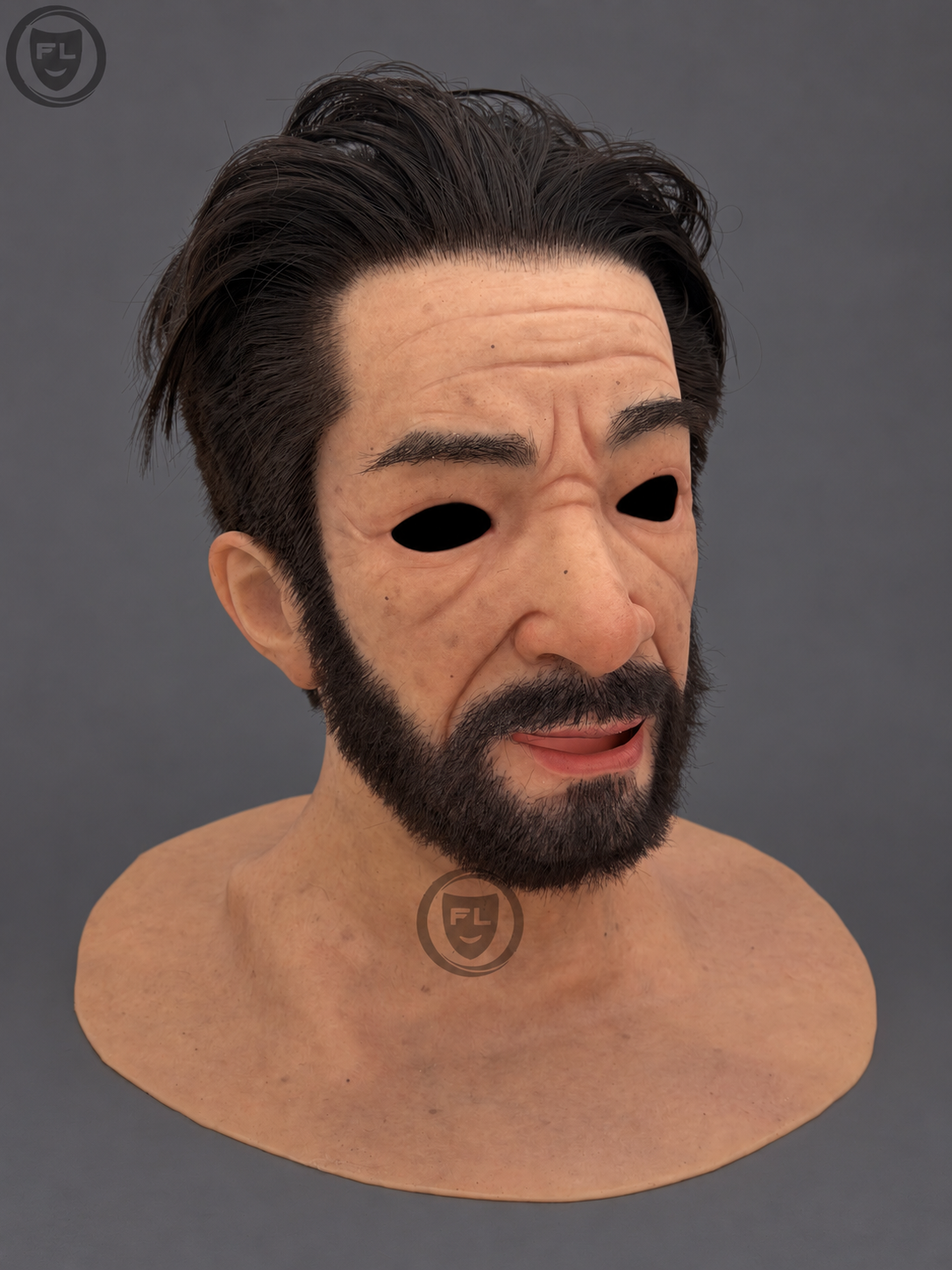 Textured Silicone Mask for Men, Realistic Silicone Mask of a Middle-Aged Man