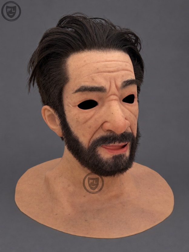 Textured Silicone Mask for Men, Realistic Silicone Mask of a Middle-Aged Man