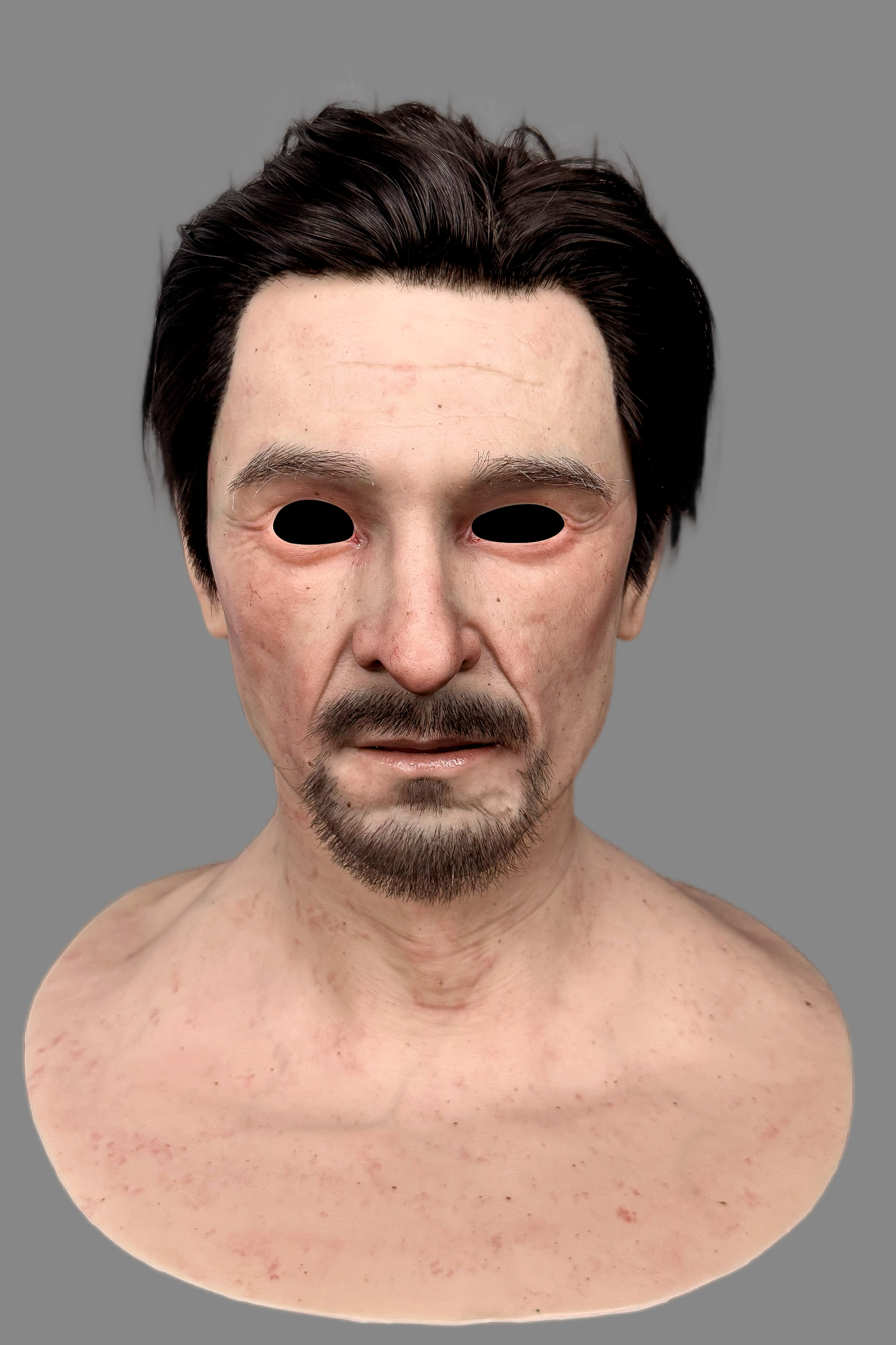 Hunter Realistic Silicone Mask  Full Head Male Mask for Cosplay & Halloween