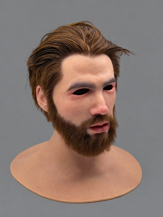 High-Quality, Realistic Silicone Mask of a Handsome Brown-Skinned Western Man