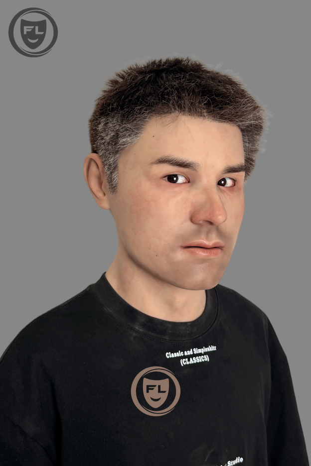 Realistic human transformation silicone mask