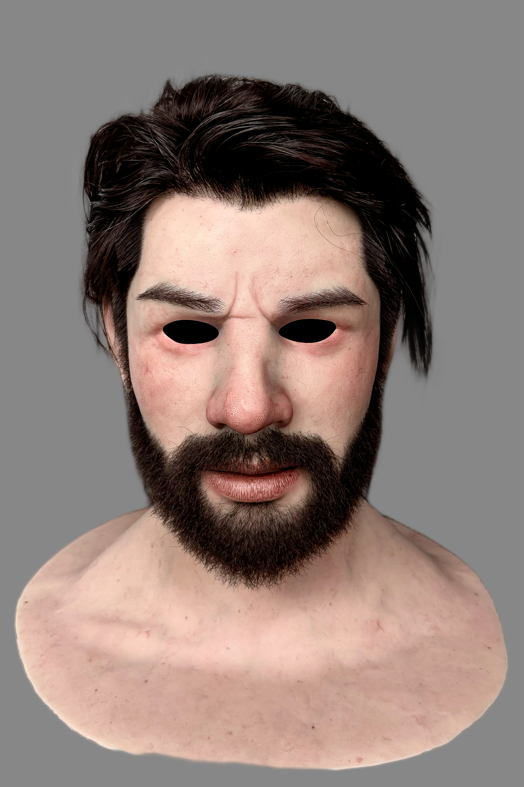 Jiamusi Realistic Silicone Mask Full Head Male Horror Cosplay