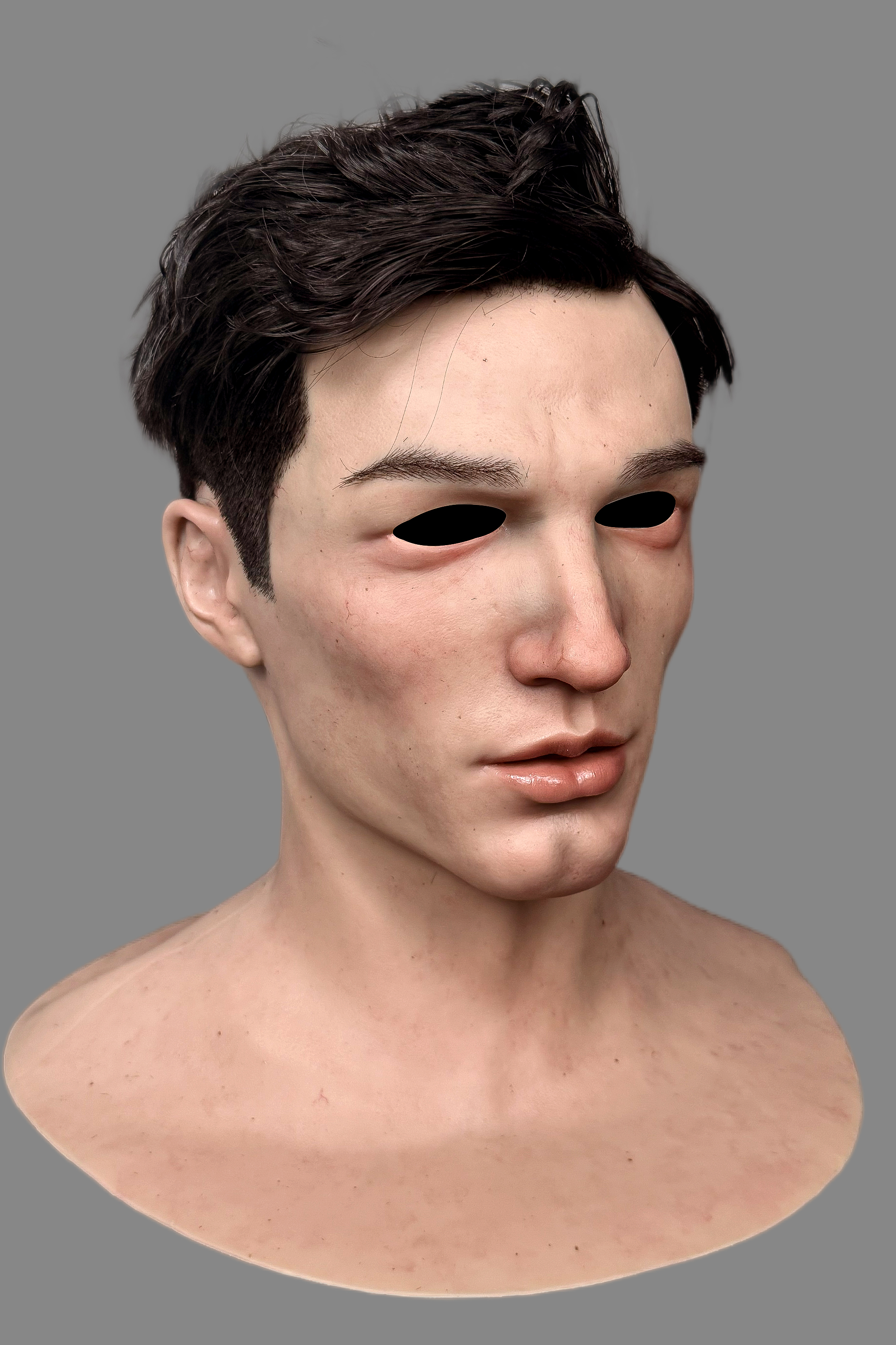 Light Realistic Silicone Mask – Full Head Male Mask for Cosplay & Halloween