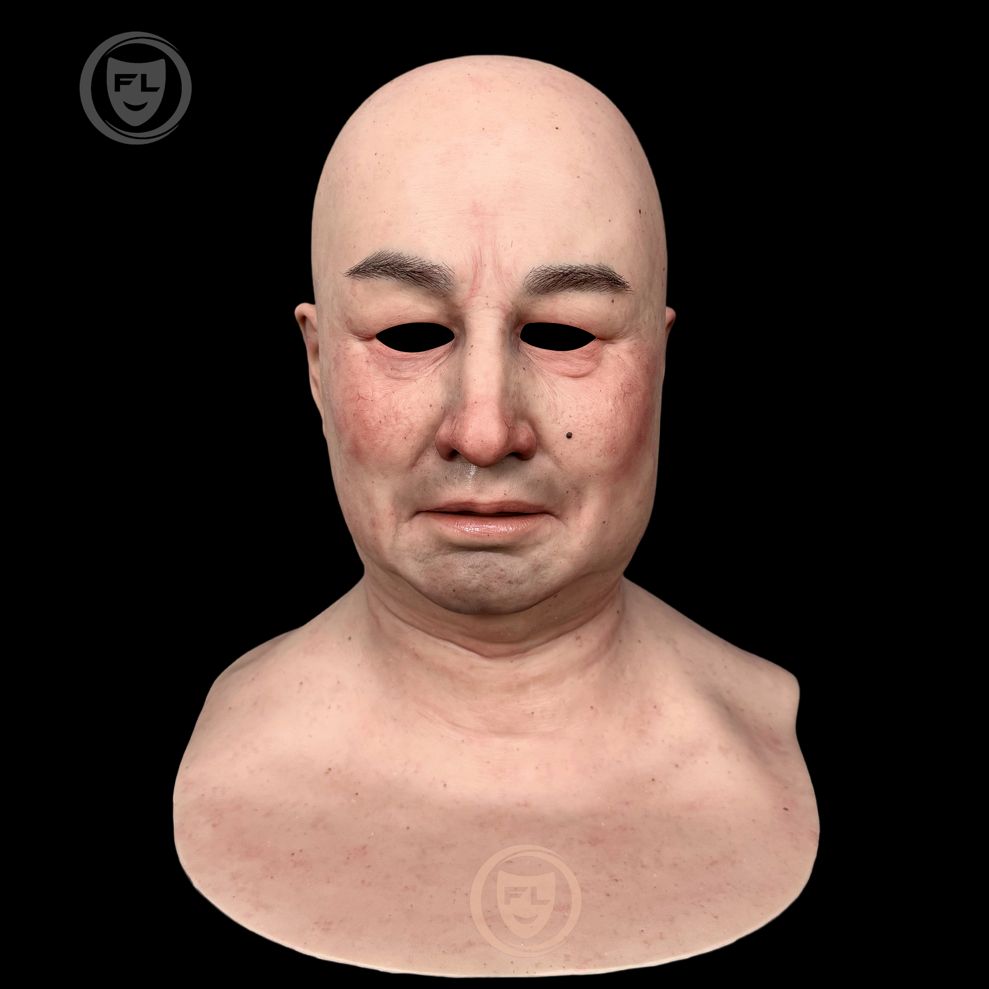 Full head old man silicone cosplay mask